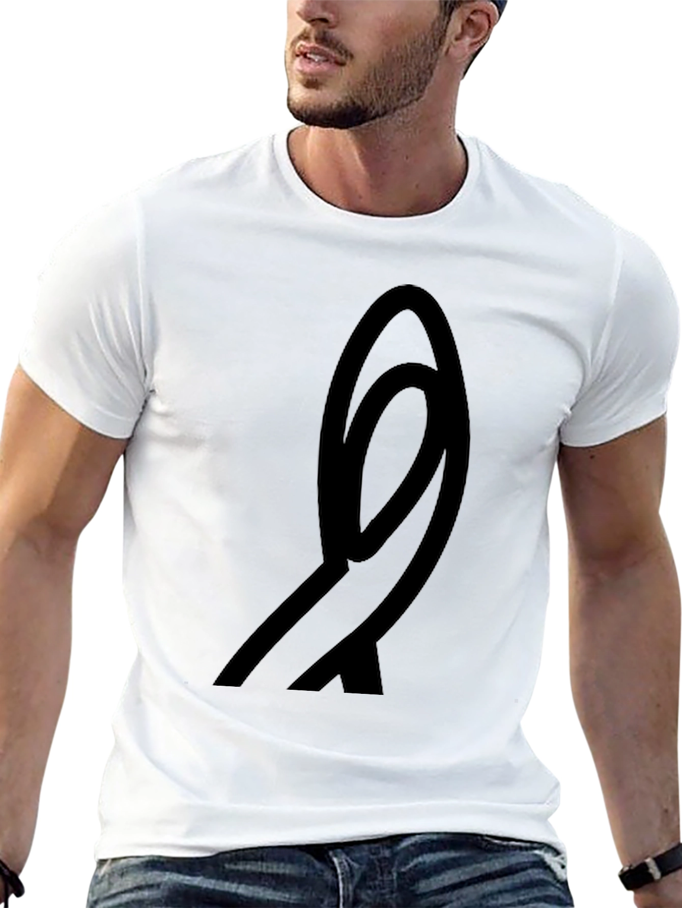 Abstract Graphic Black T-Shirt - Modern Style