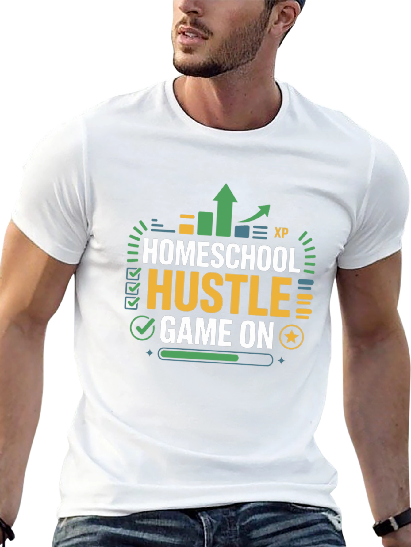 Homeschool Hustle Game On Black T-Shirt