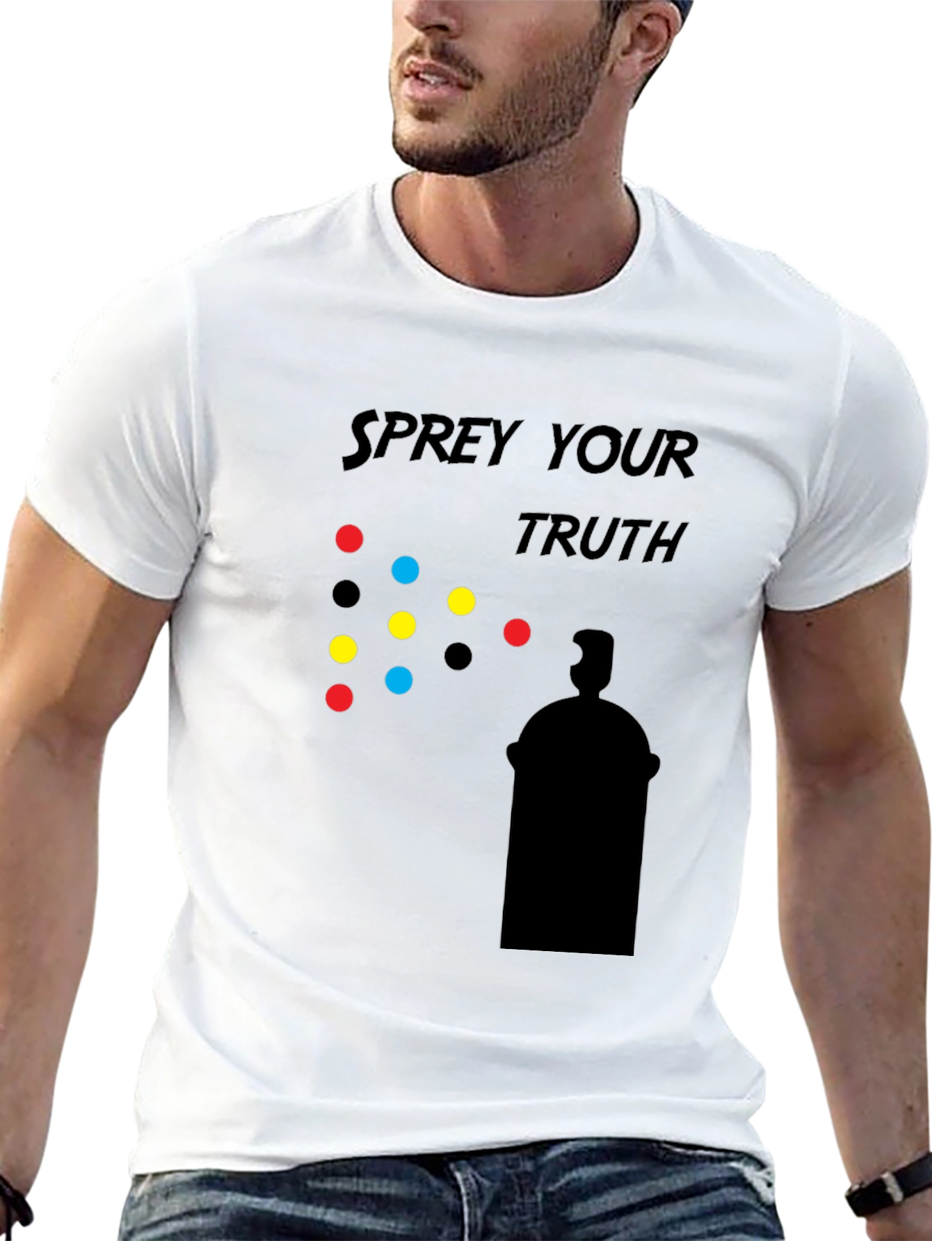 Spray Your Truth Graphic T-Shirt - Black