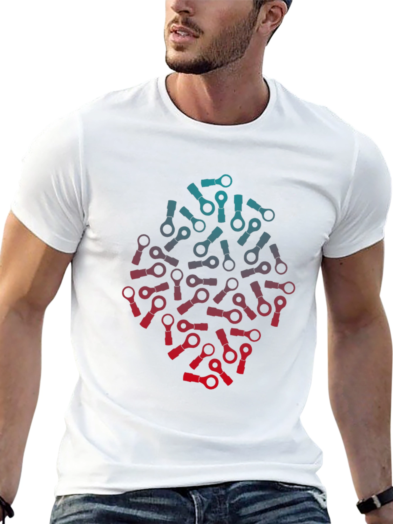 Gradient Ring Terminal Graphic T-Shirt