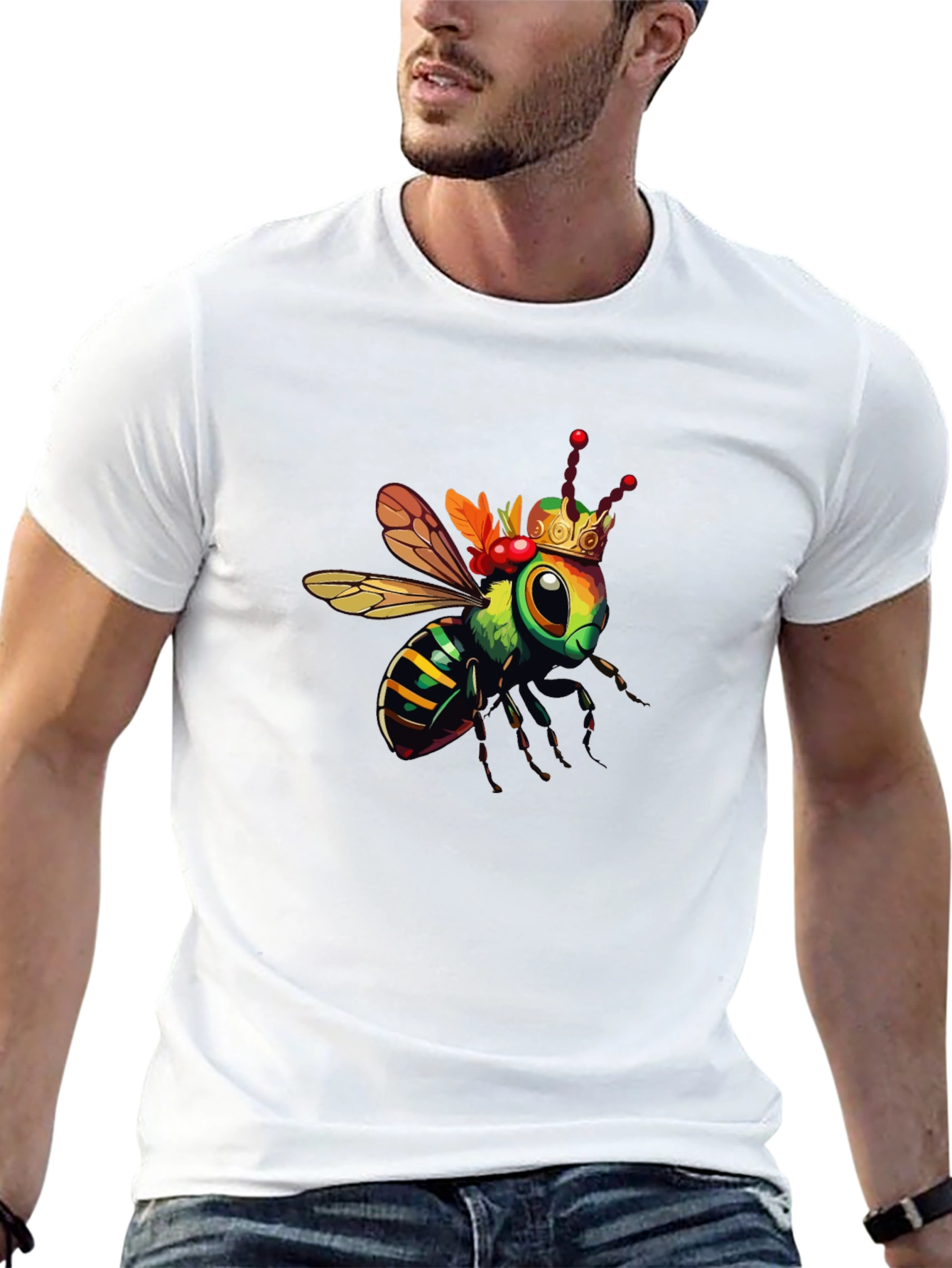 King Bee Graphic Tee - Trendy Black T-Shirt