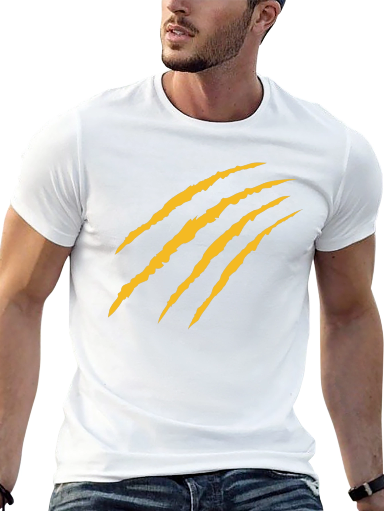 Claw Mark Graphic T-Shirt - Black Cotton Tee