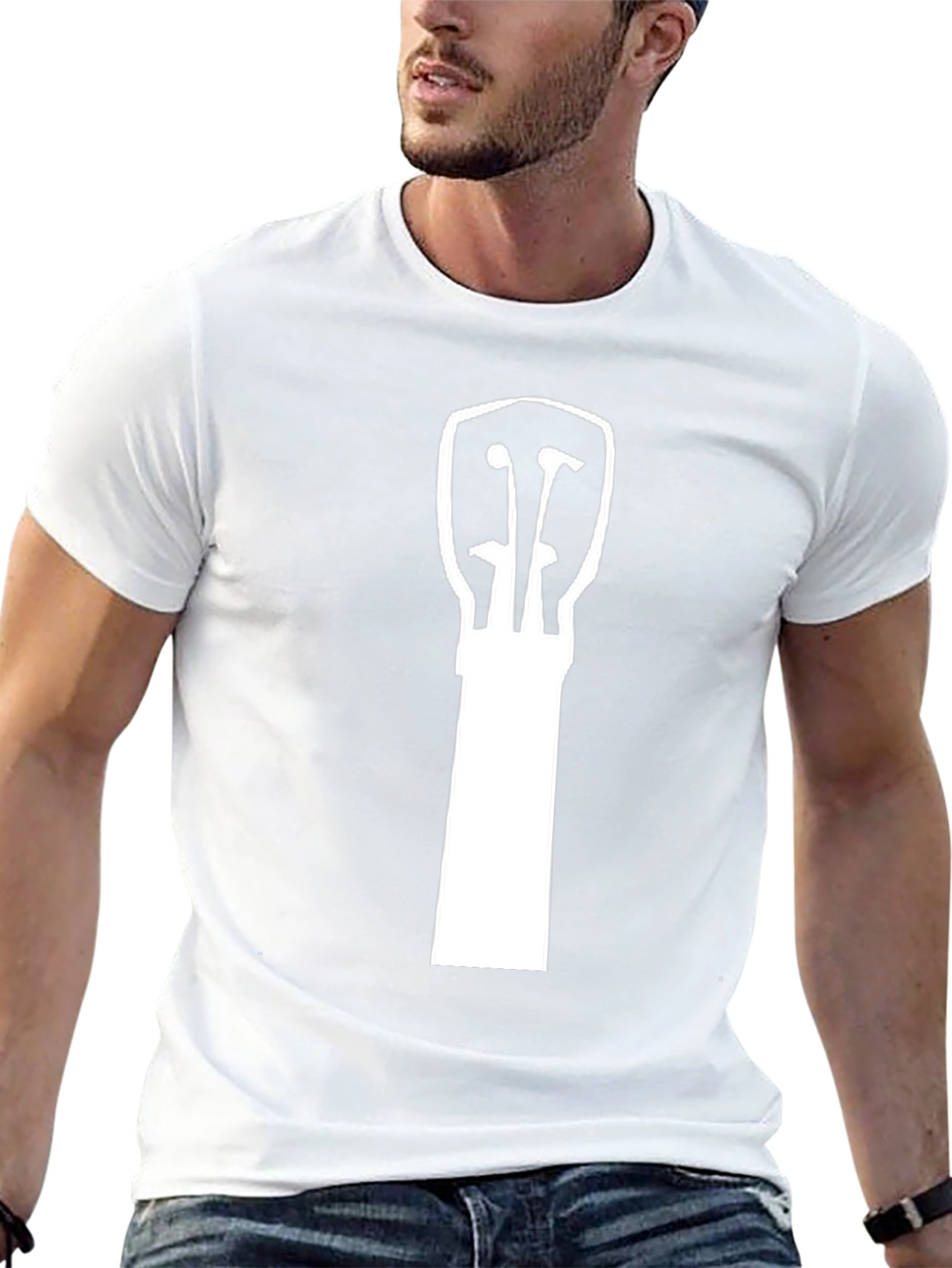 Guitar Headstock Graphic Tee - Black