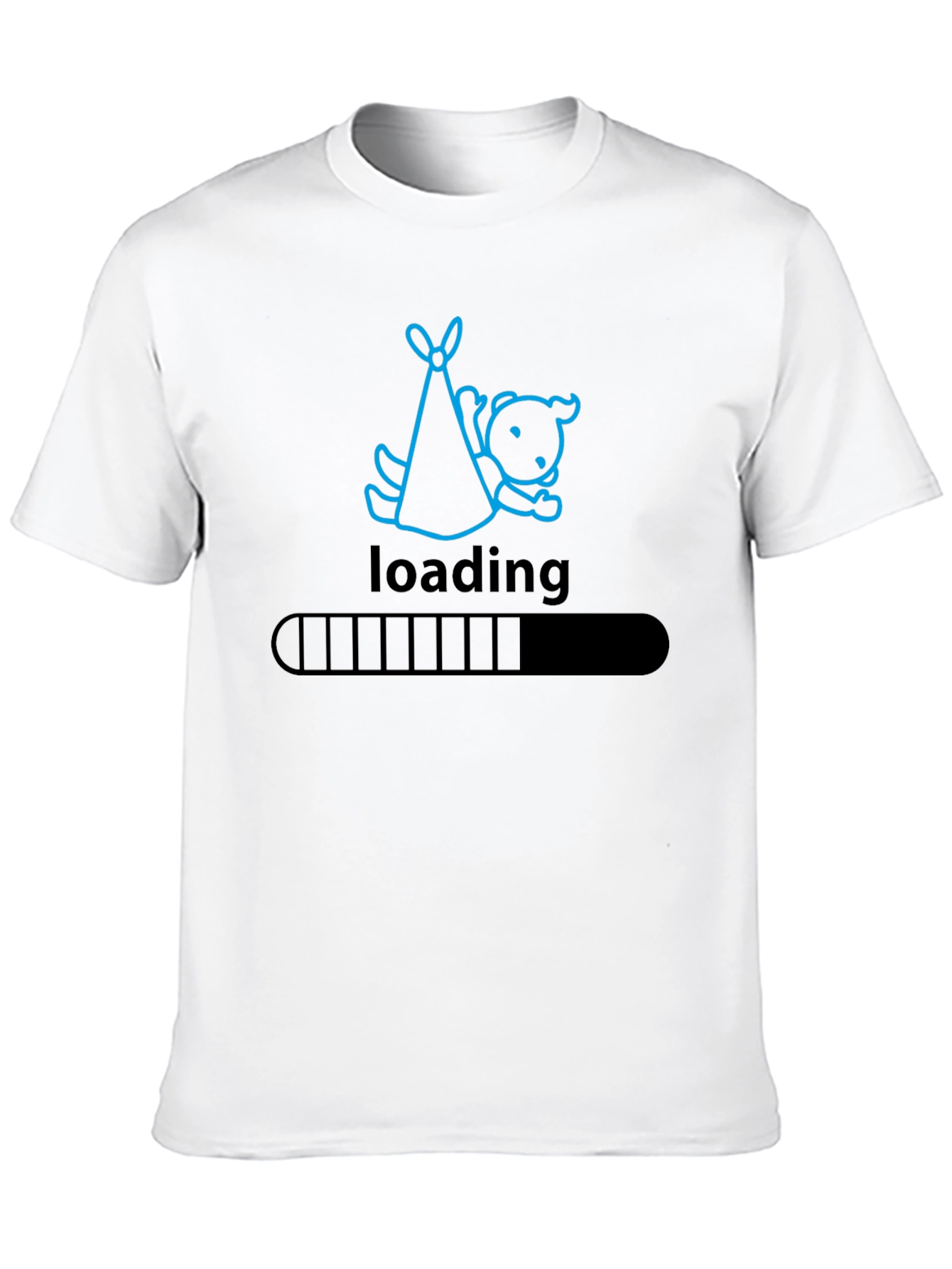 Mens Loading Baby Graphic Tee - Black