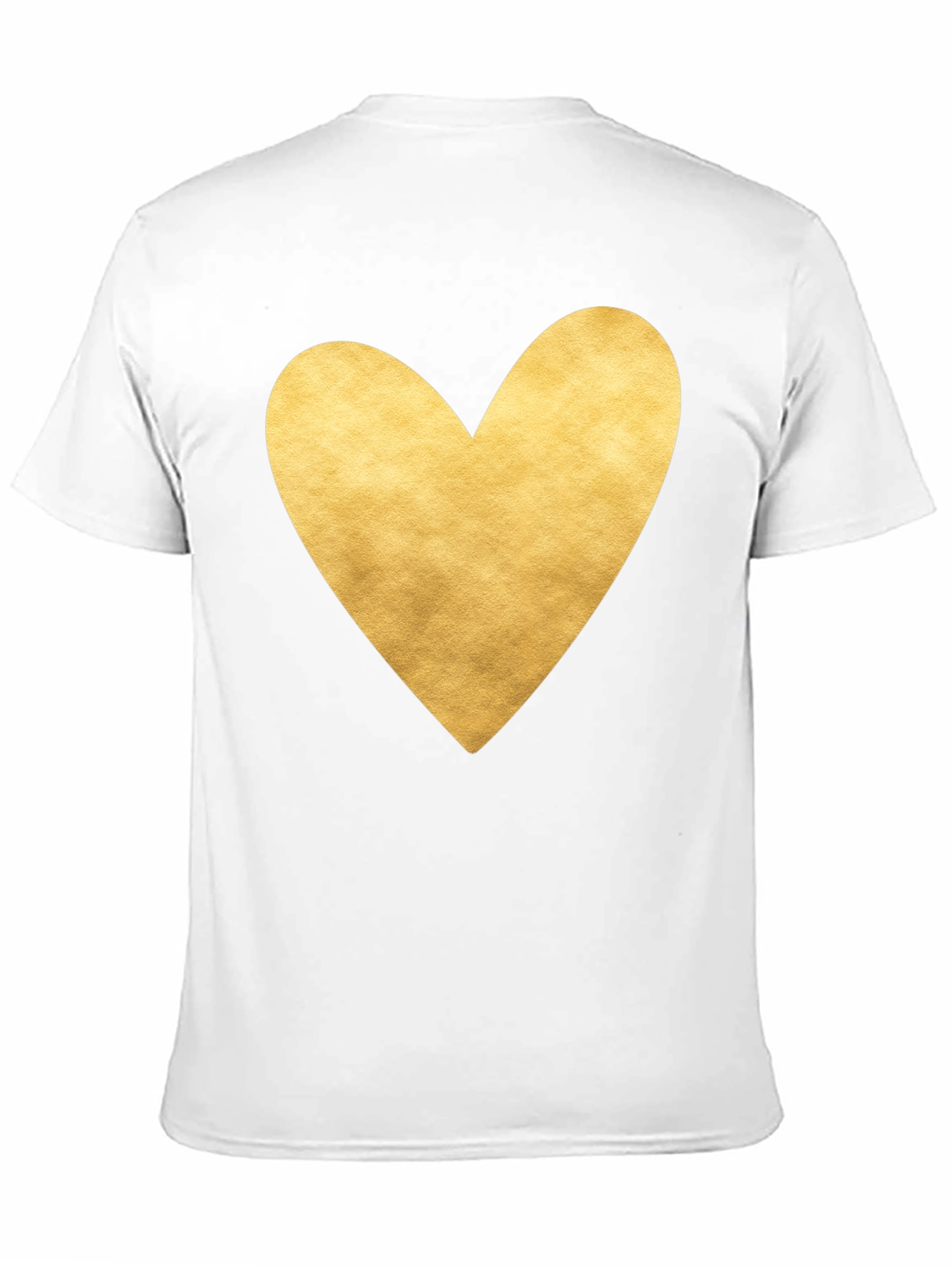 Heart Print T-Shirt - Black - Casual Tee