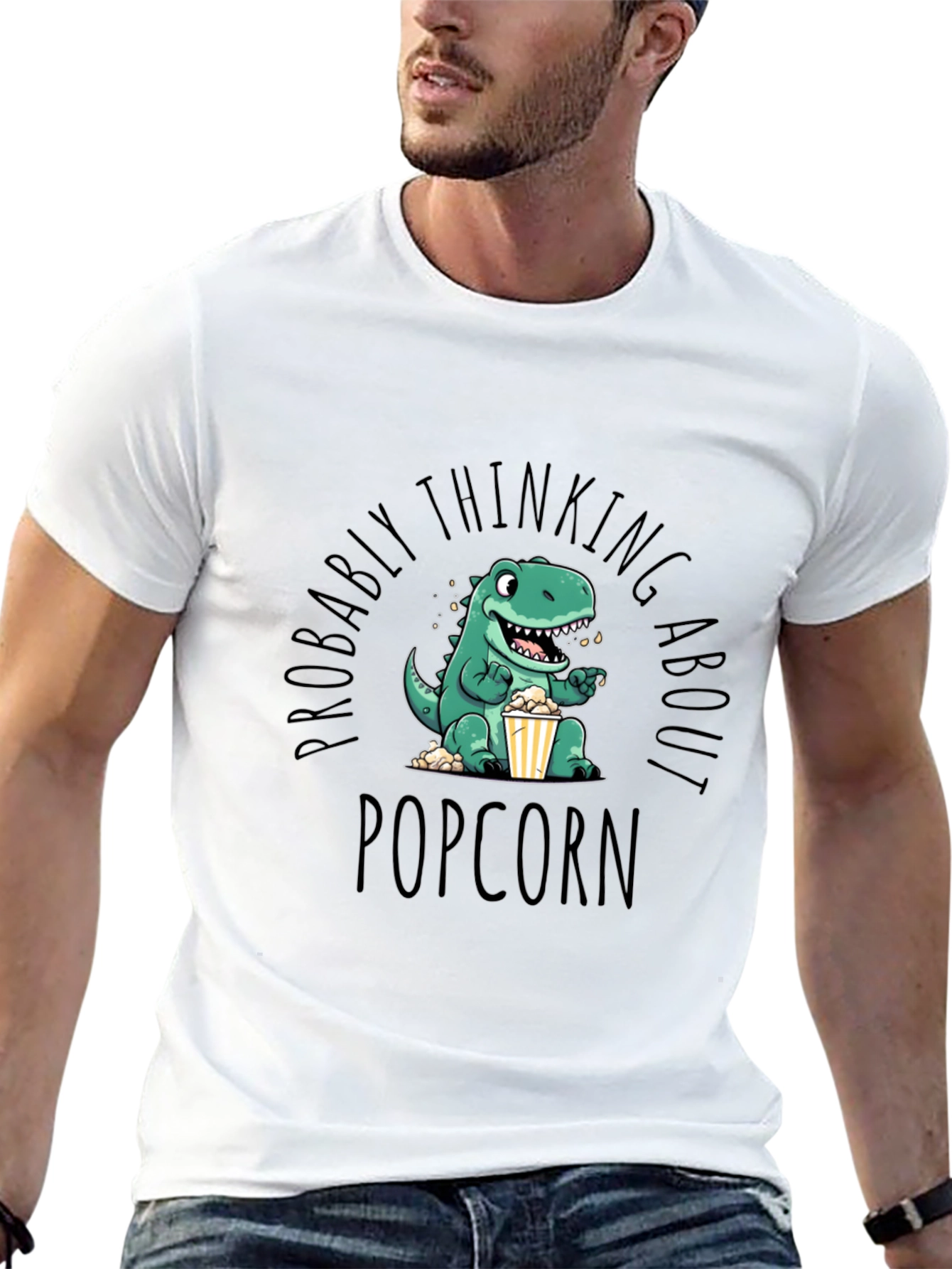 Dino Popcorn T-Shirt - Foodie Fun!