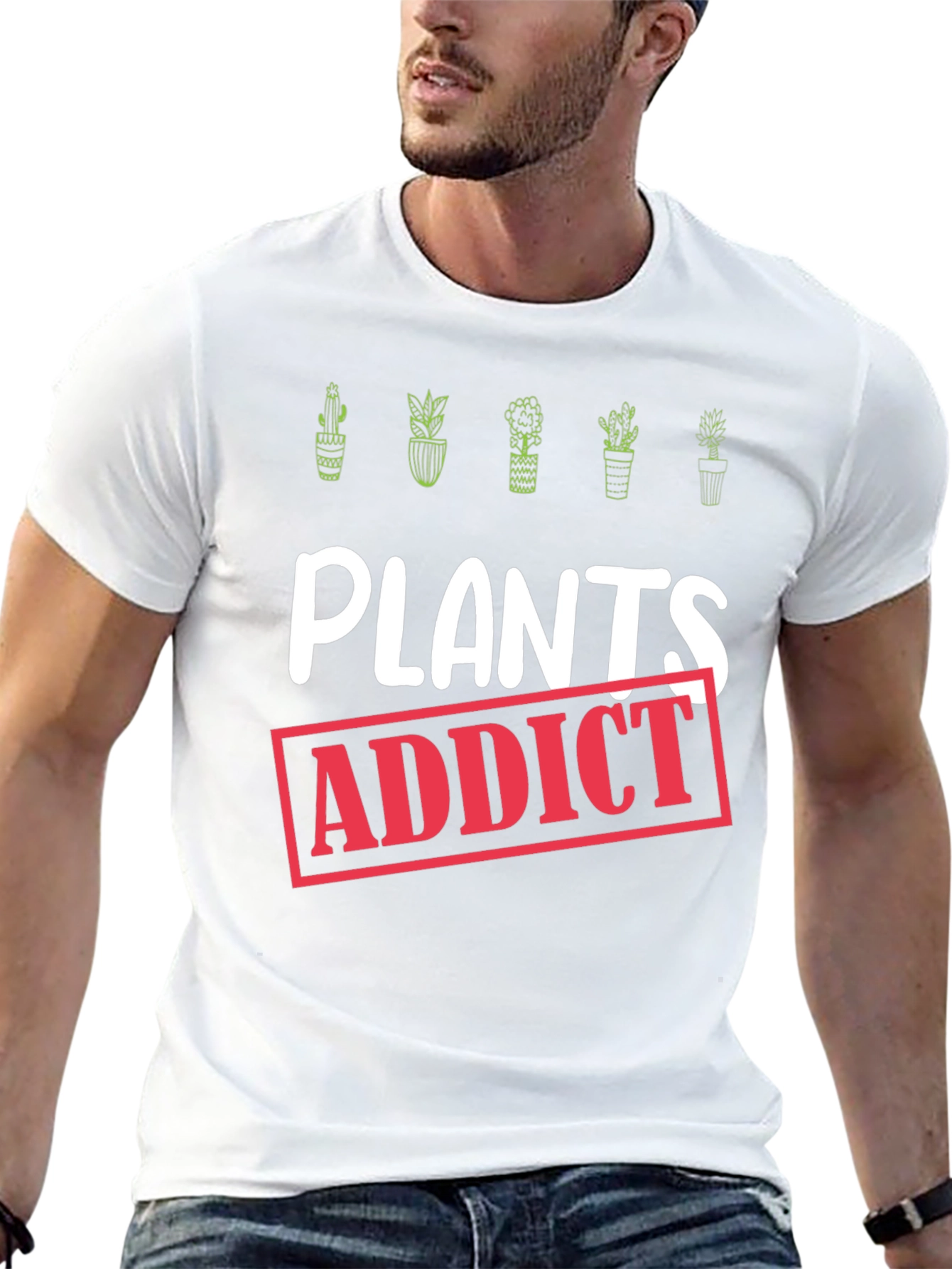 Plants Addict Black Graphic Tee
