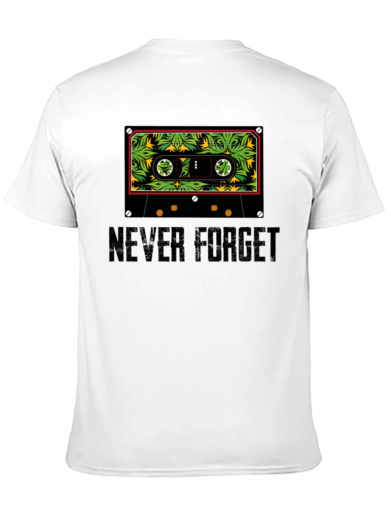 Never Forget Cassette Tape Graphic Tee - Black