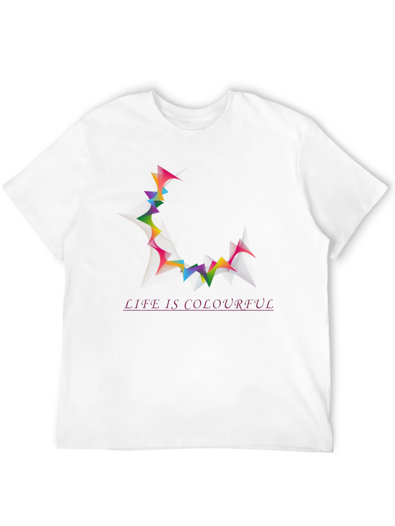 Life is Colourful Mens Black Graphic Tee
