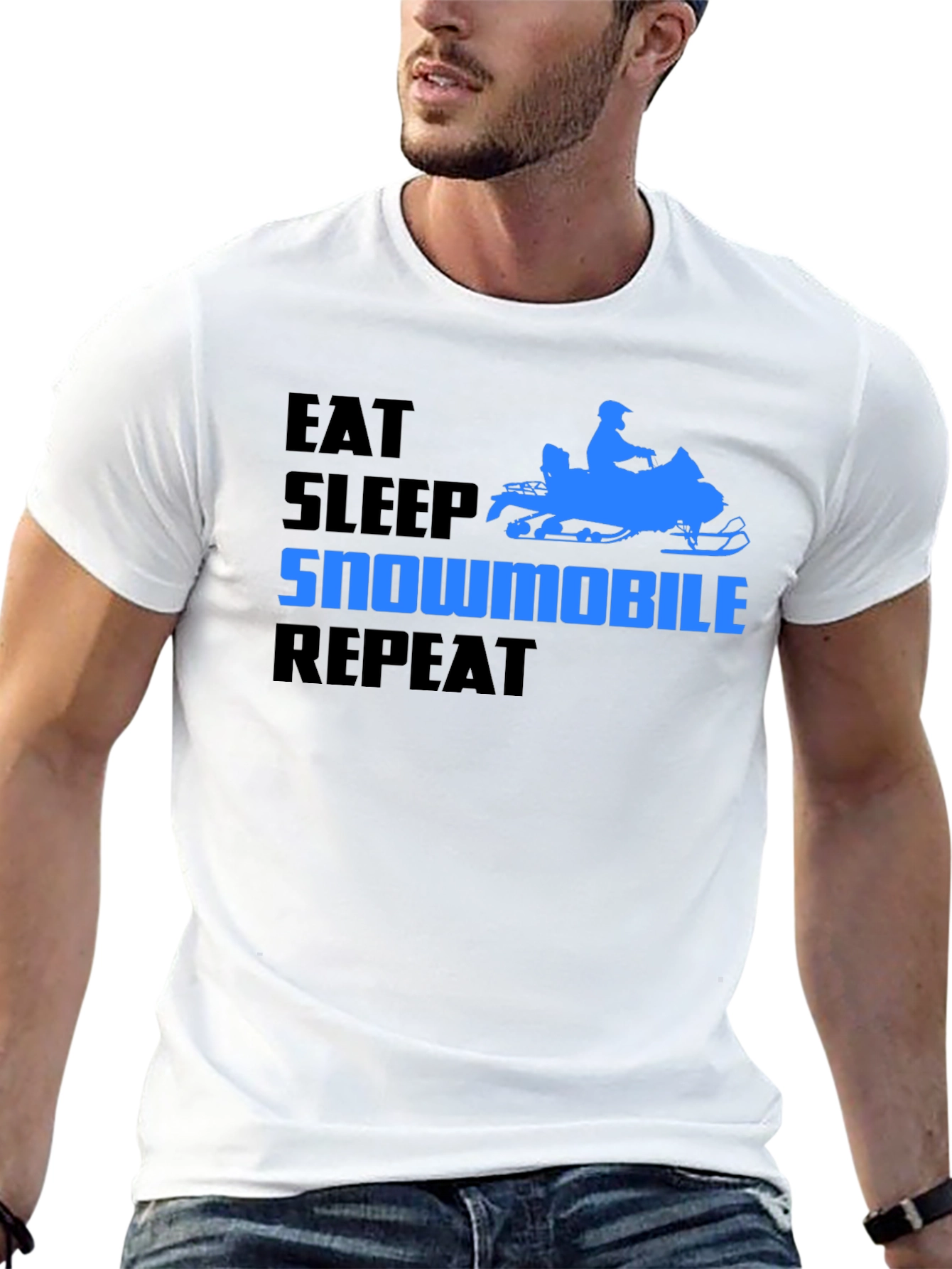 Eat Sleep Snowmobile Repeat T-Shirt