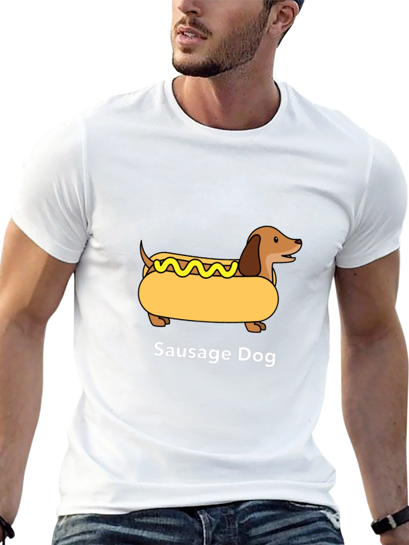 Sausage Dog Graphic T-Shirt - Unisex Cotton Tee
