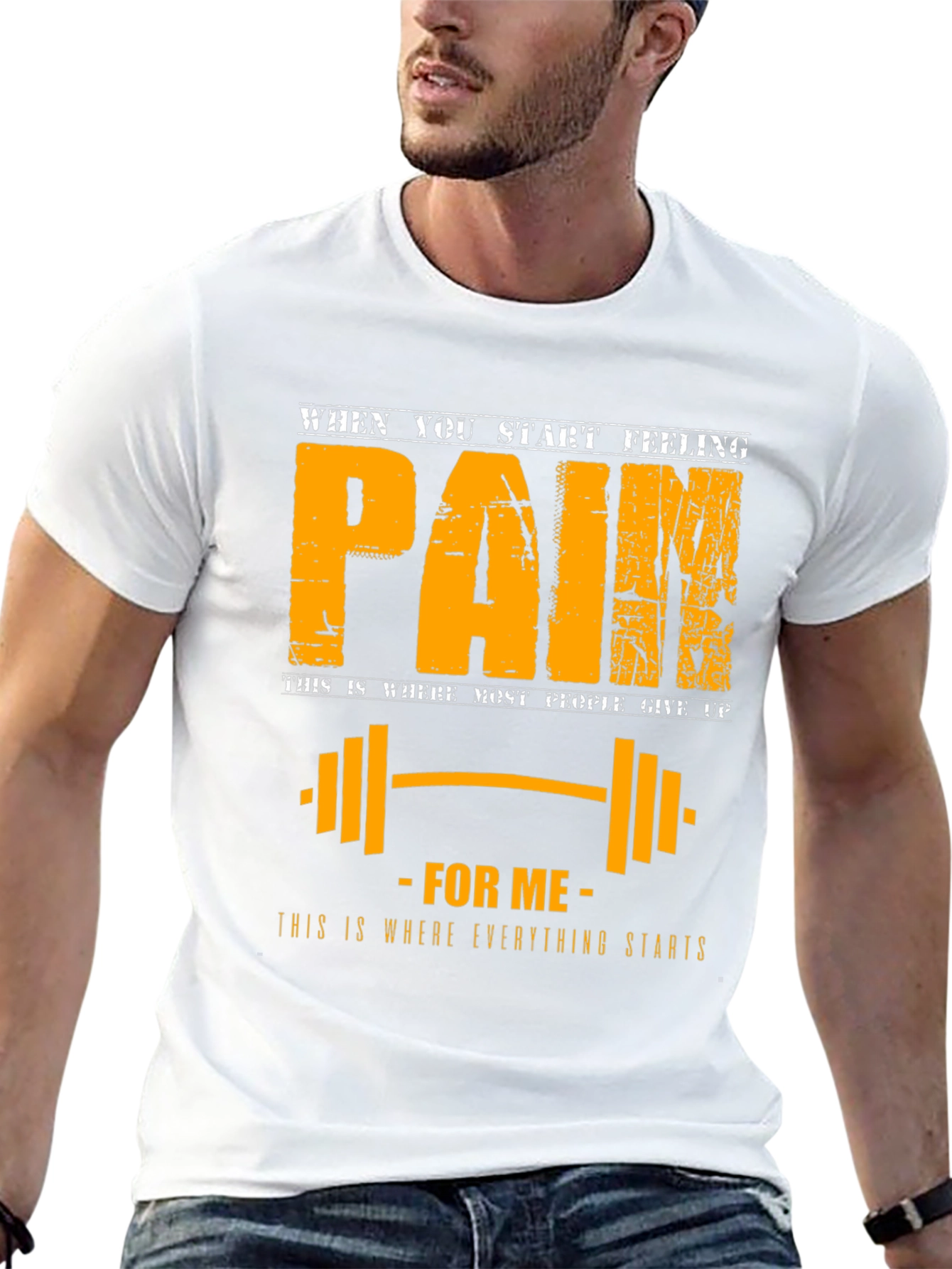 Pain Motivation T-Shirt: Fitness Gym Workout Apparel