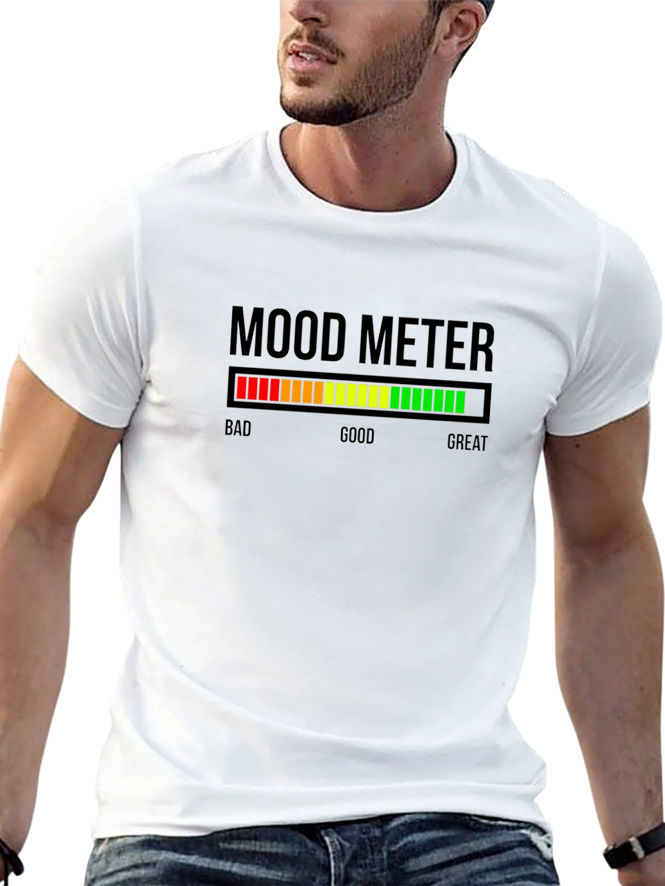 Mood Meter Graphic Tee - Black Novelty Shirt