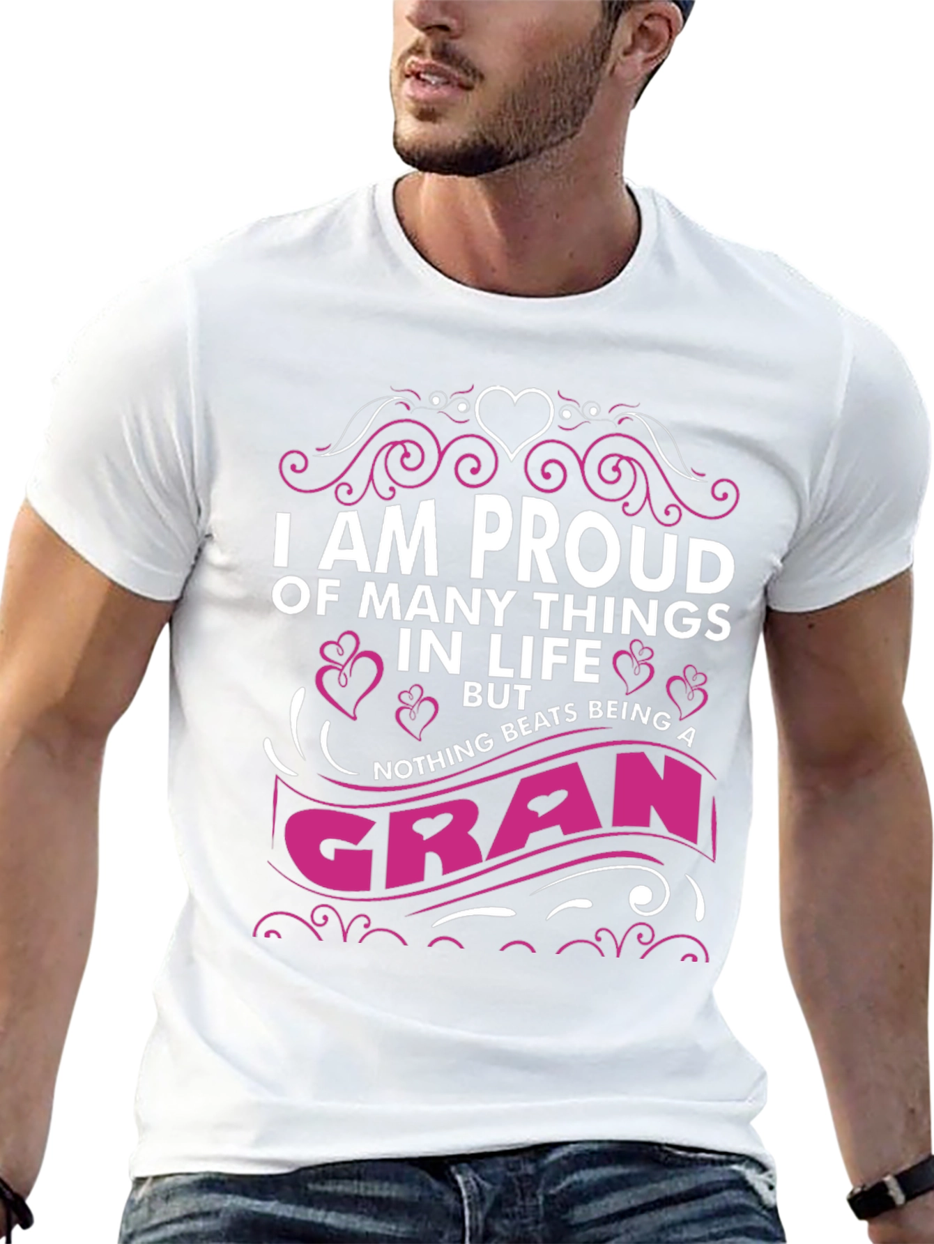 Proud Gran T-Shirt - Black Graphic Tee