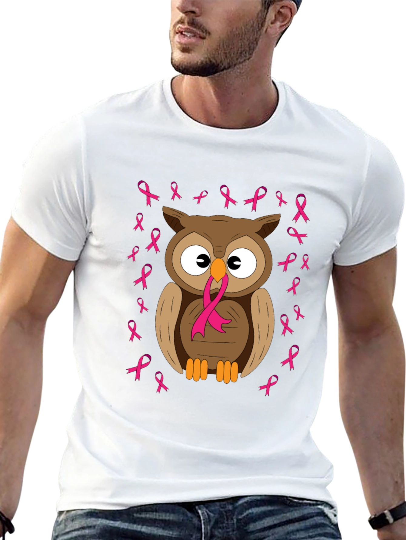 Owl Breast Cancer Awareness T-Shirt