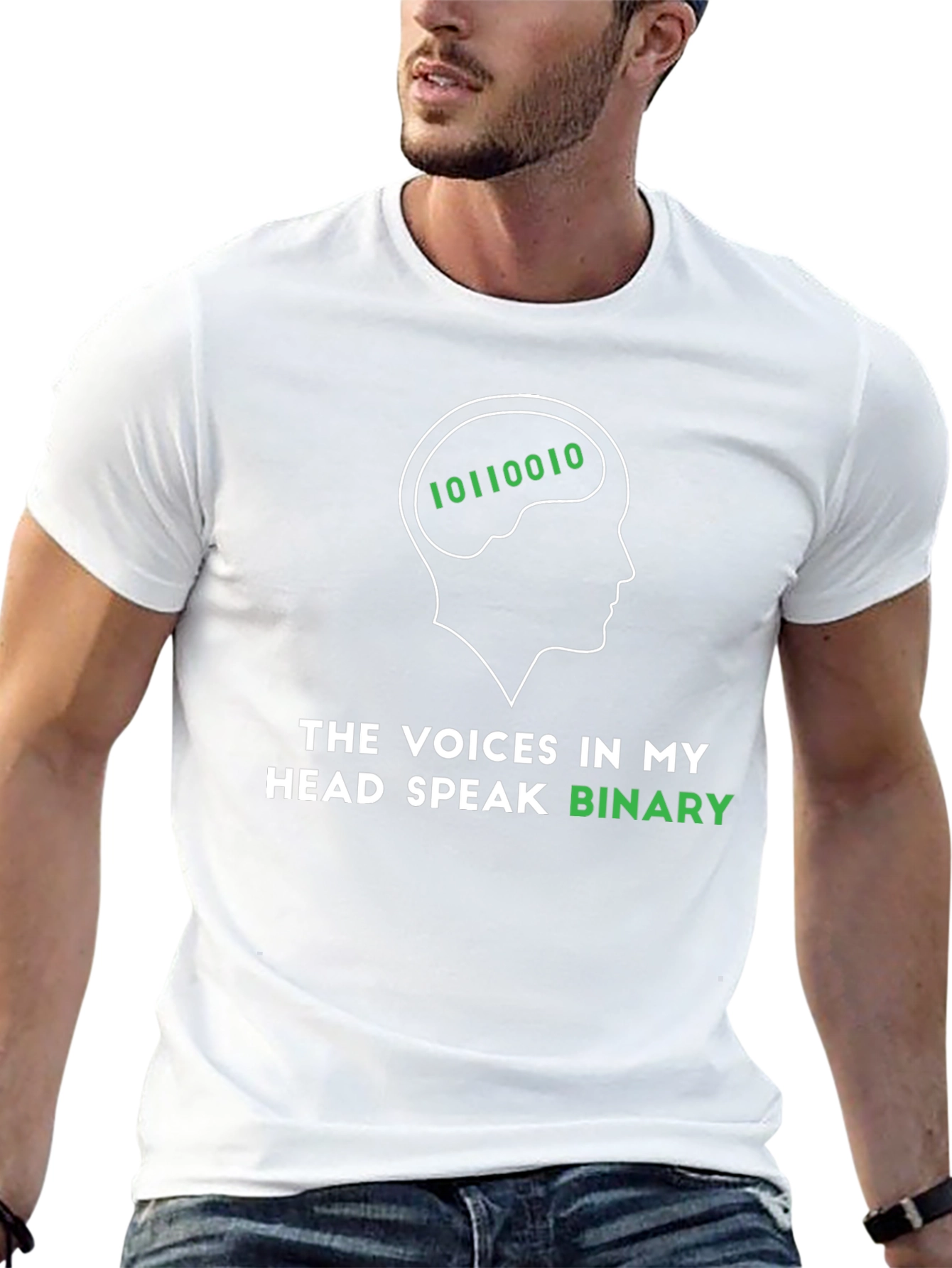 Binary Brain T-Shirt - Geek Programmer Tee