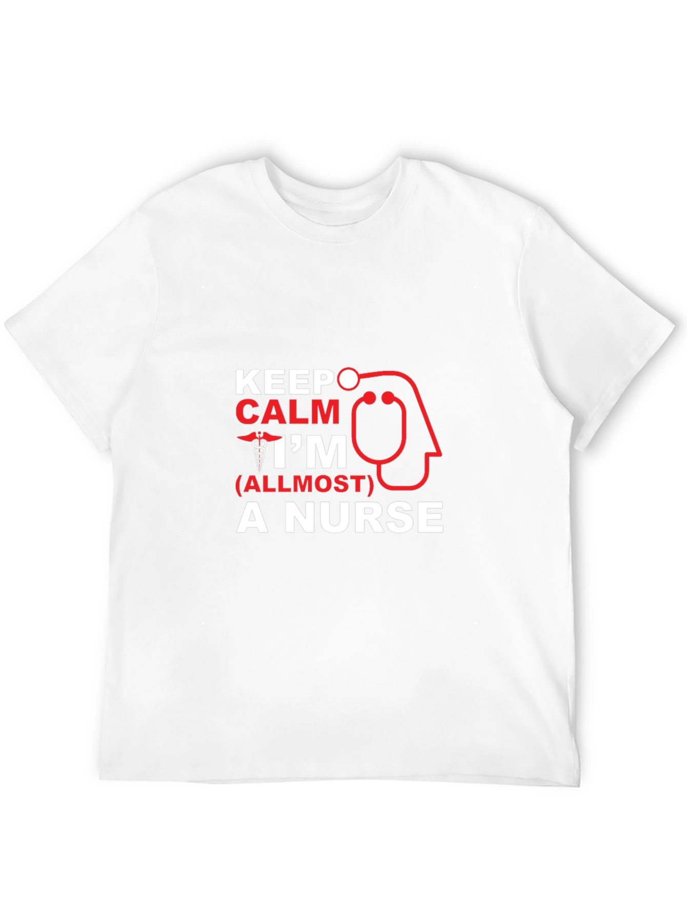 Keep Calm Im (Almost) A Nurse Black T-Shirt