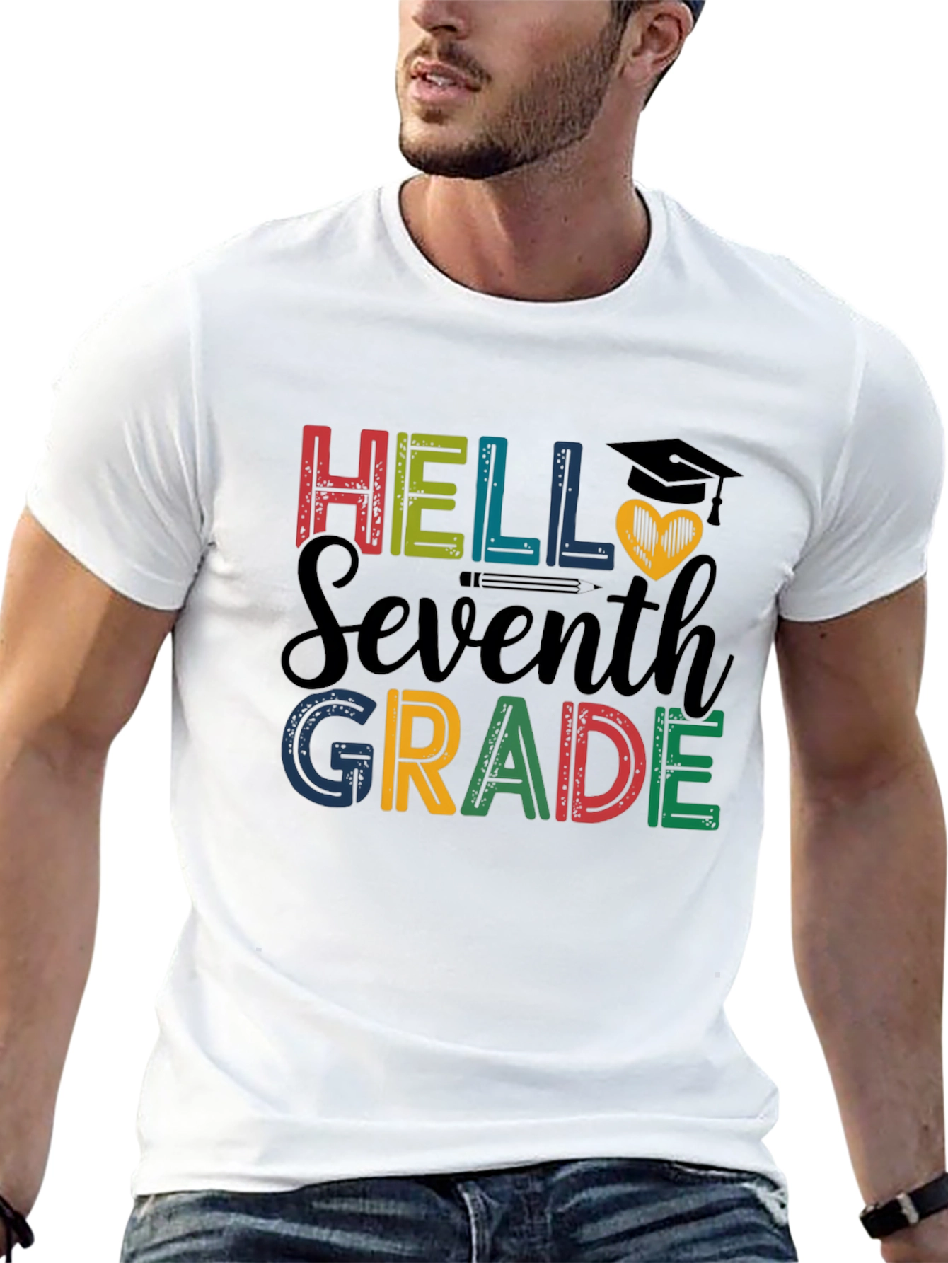 Hello Seventh Grade Graphic T-Shirt