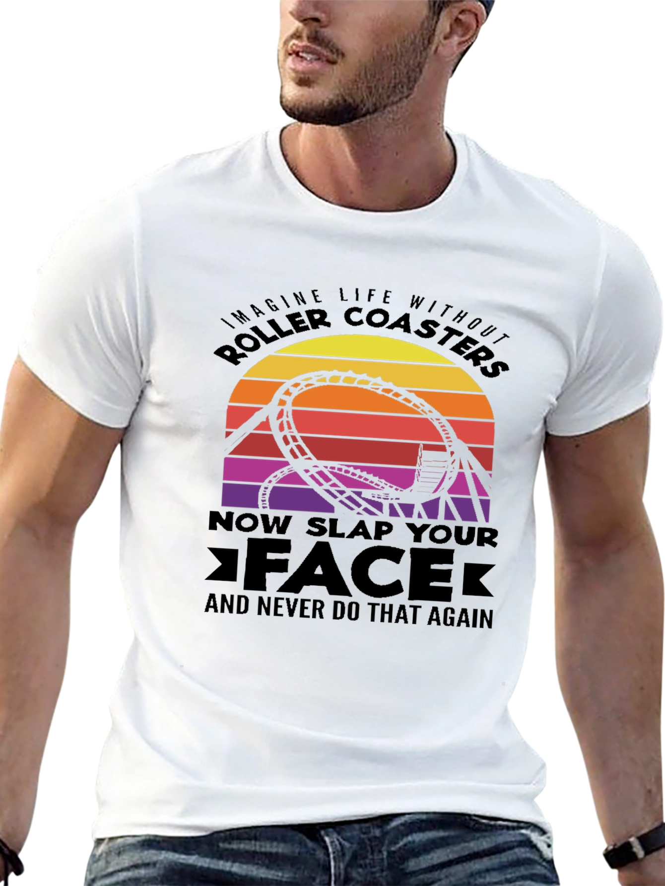 Roller Coaster Graphic Tee - Slap Your Face!