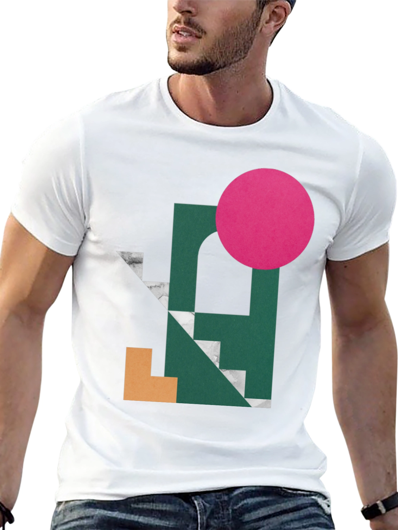 Abstract Graphic Print Tee - Modern Art Shirt
