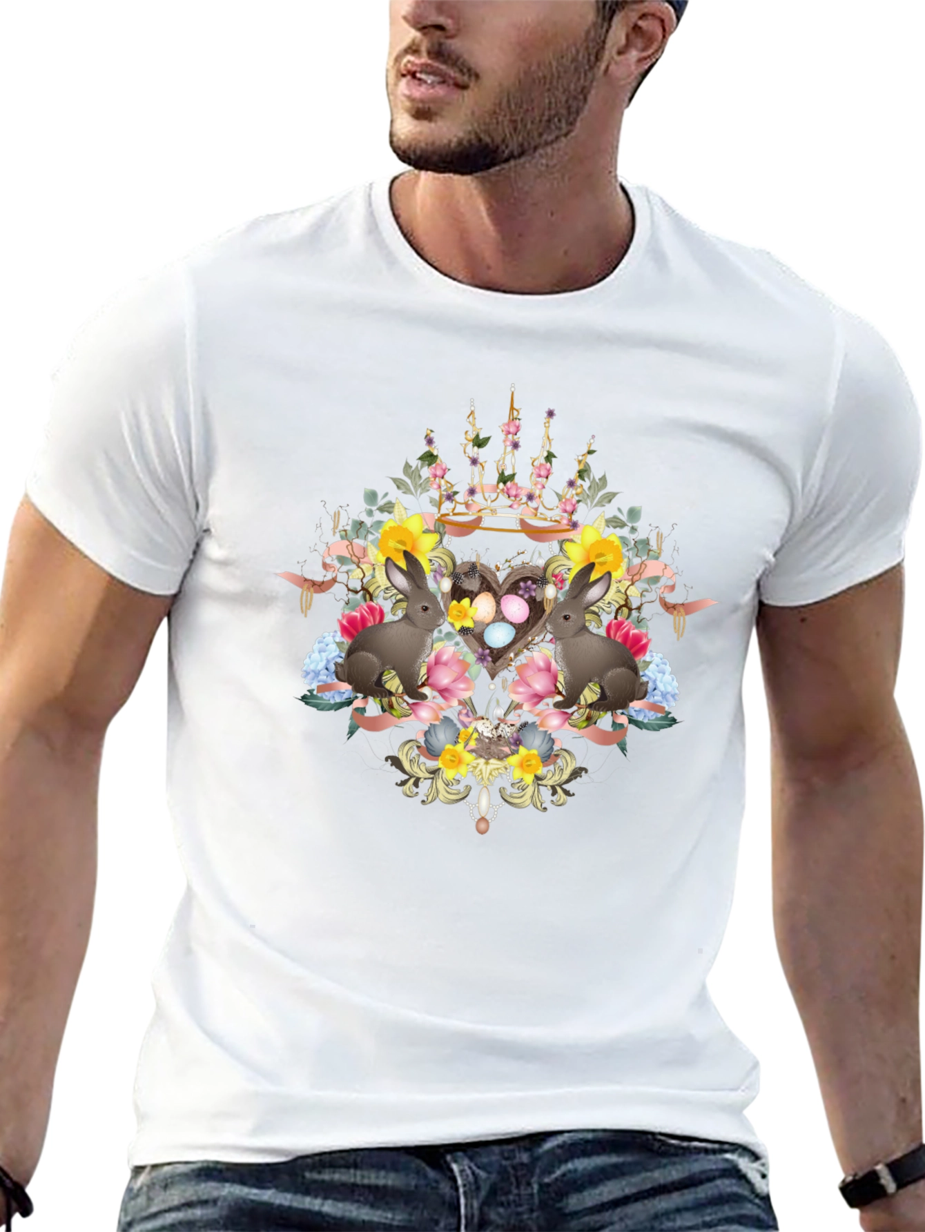 Floral Easter Bunnies T-Shirt