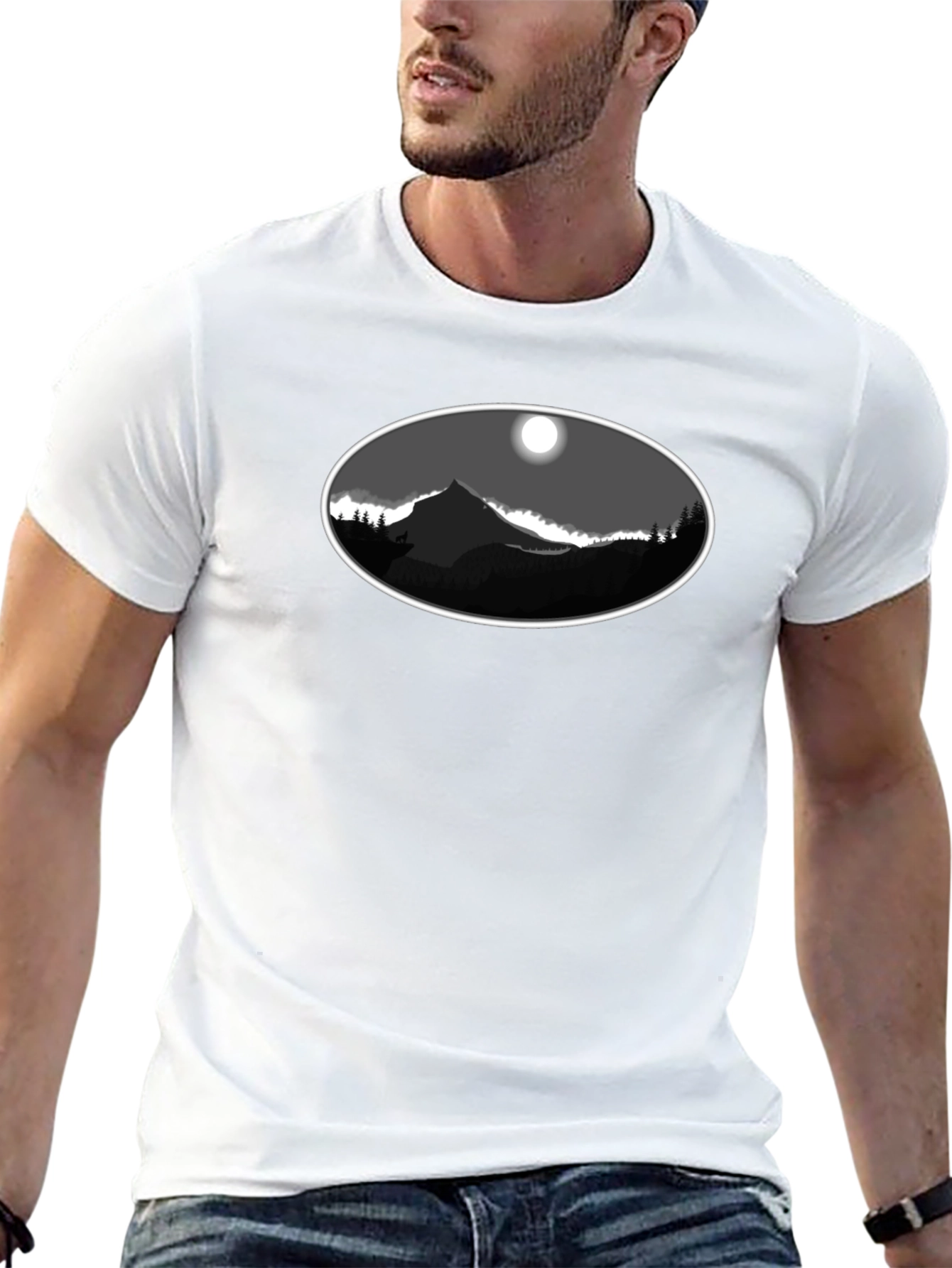 Black Mountainscape T-Shirt