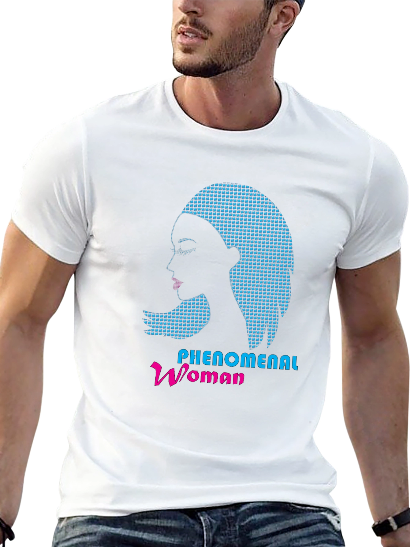 Phenomenal Woman Graphic Print Black Tee