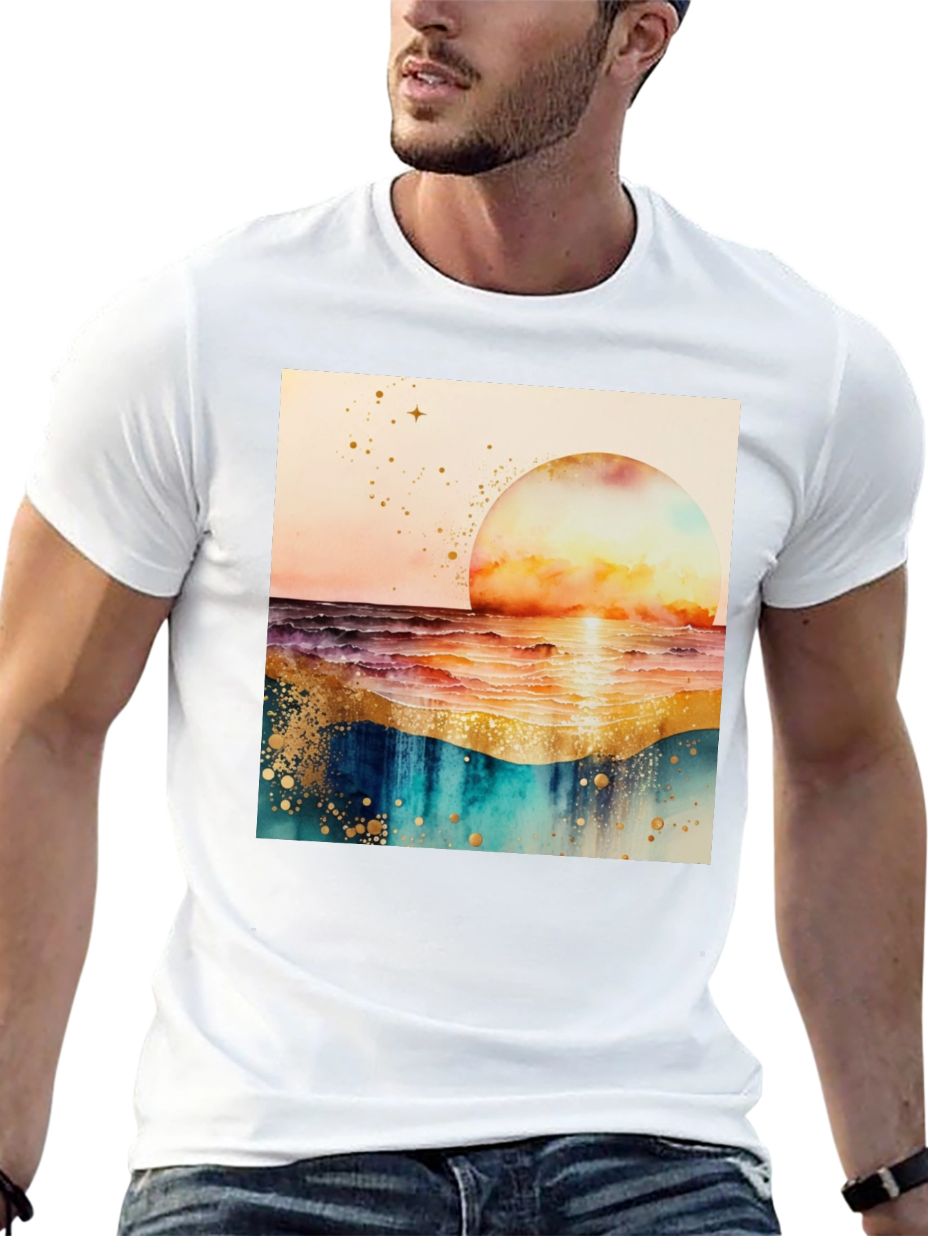 Sunset Wave Graphic Tee - Stylish and Comfortable