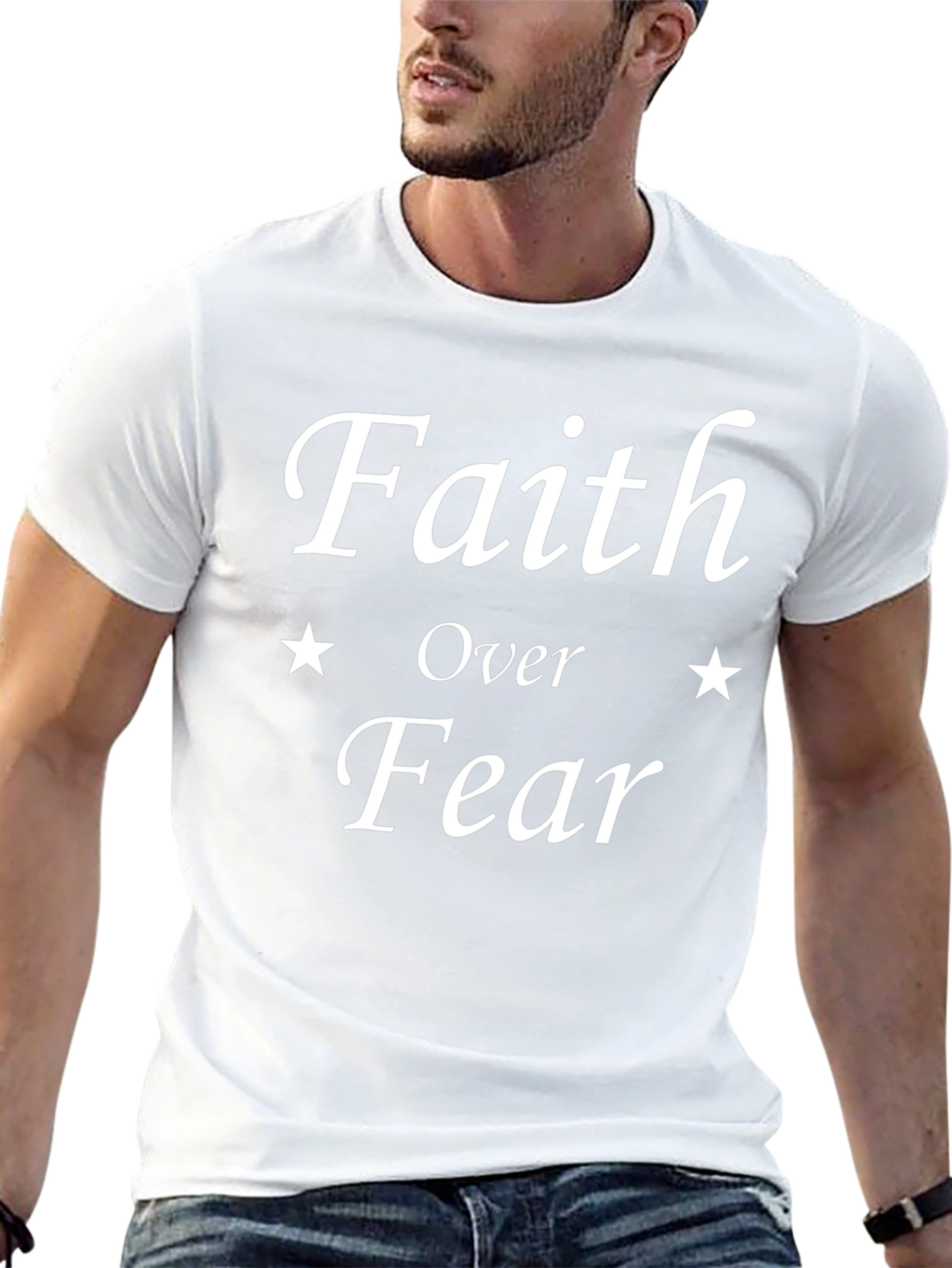 Faith Over Fear T-Shirt - Motivational Graphic Tee