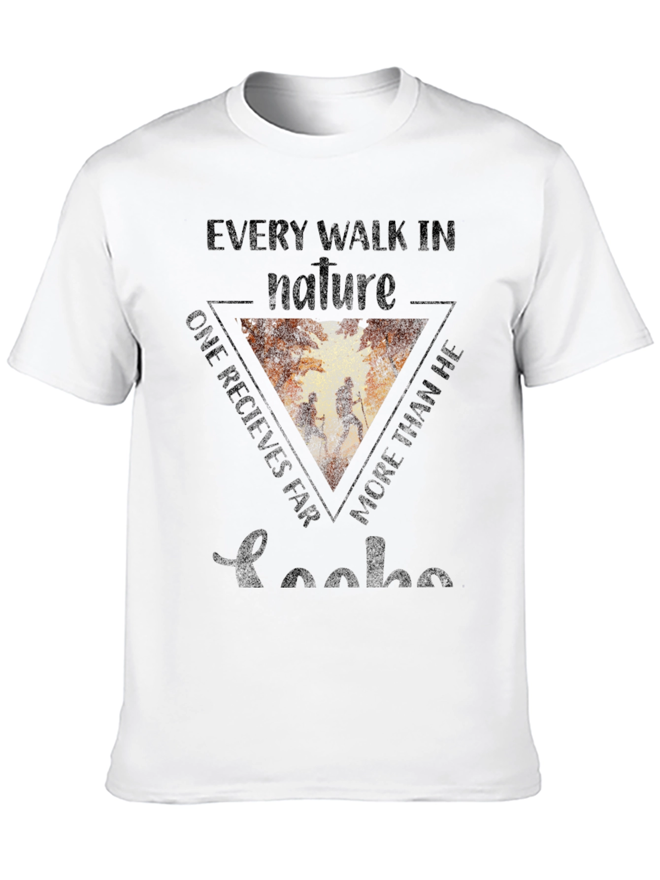 Nature Walk T-Shirt - Mens Black Graphic Tee