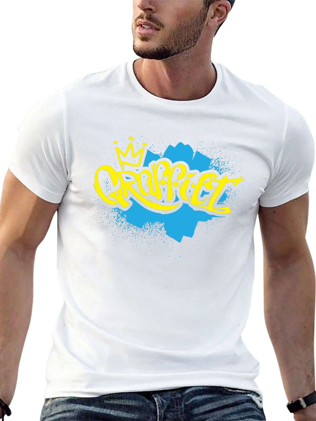 Graffiti Art Crown Black T-Shirt