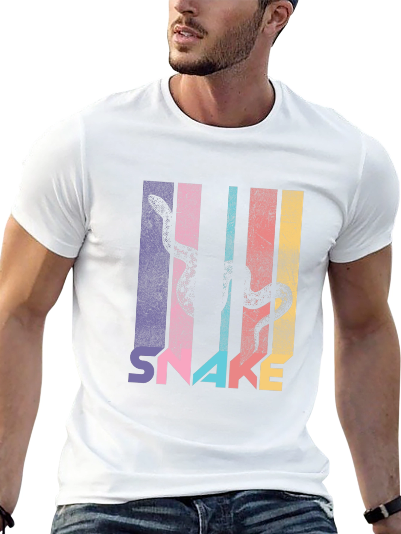 Retro Snake T-Shirt - Stylish Graphic Tee
