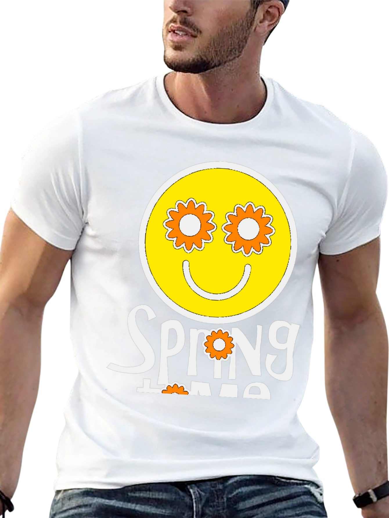 Retro Spring Time Flower Graphic T-Shirt