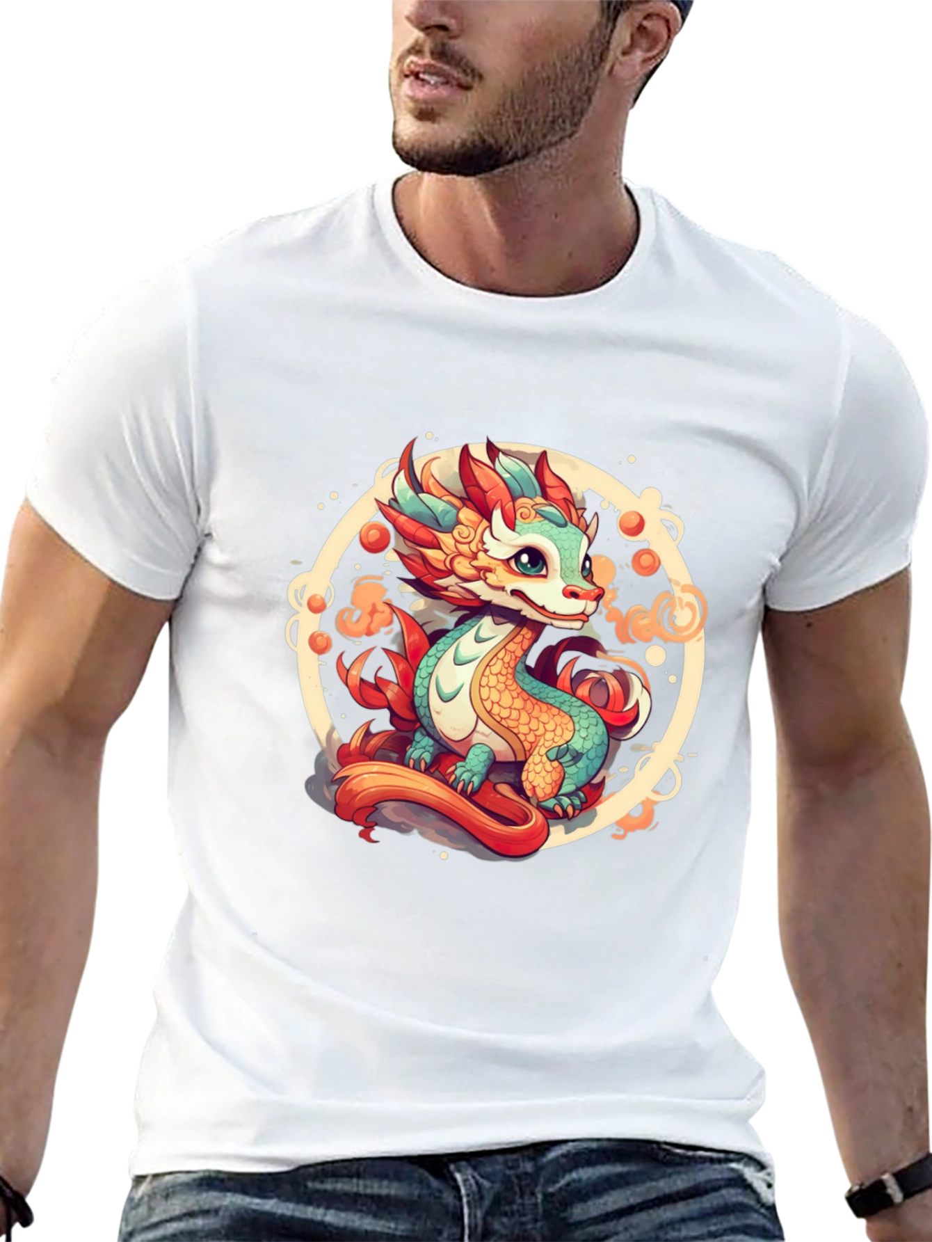 Cute Dragon Graphic Tee - Black T-Shirt