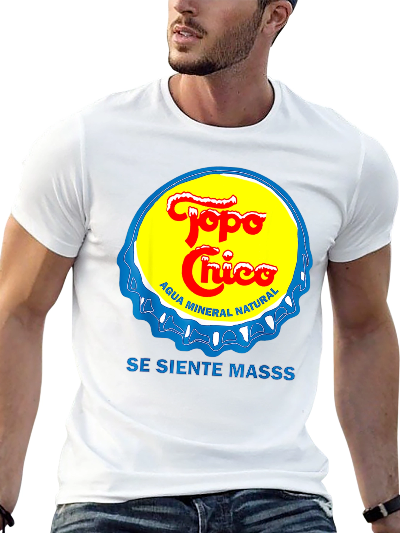 Topo Chico T-Shirt - Se Siente Masss Black Tee