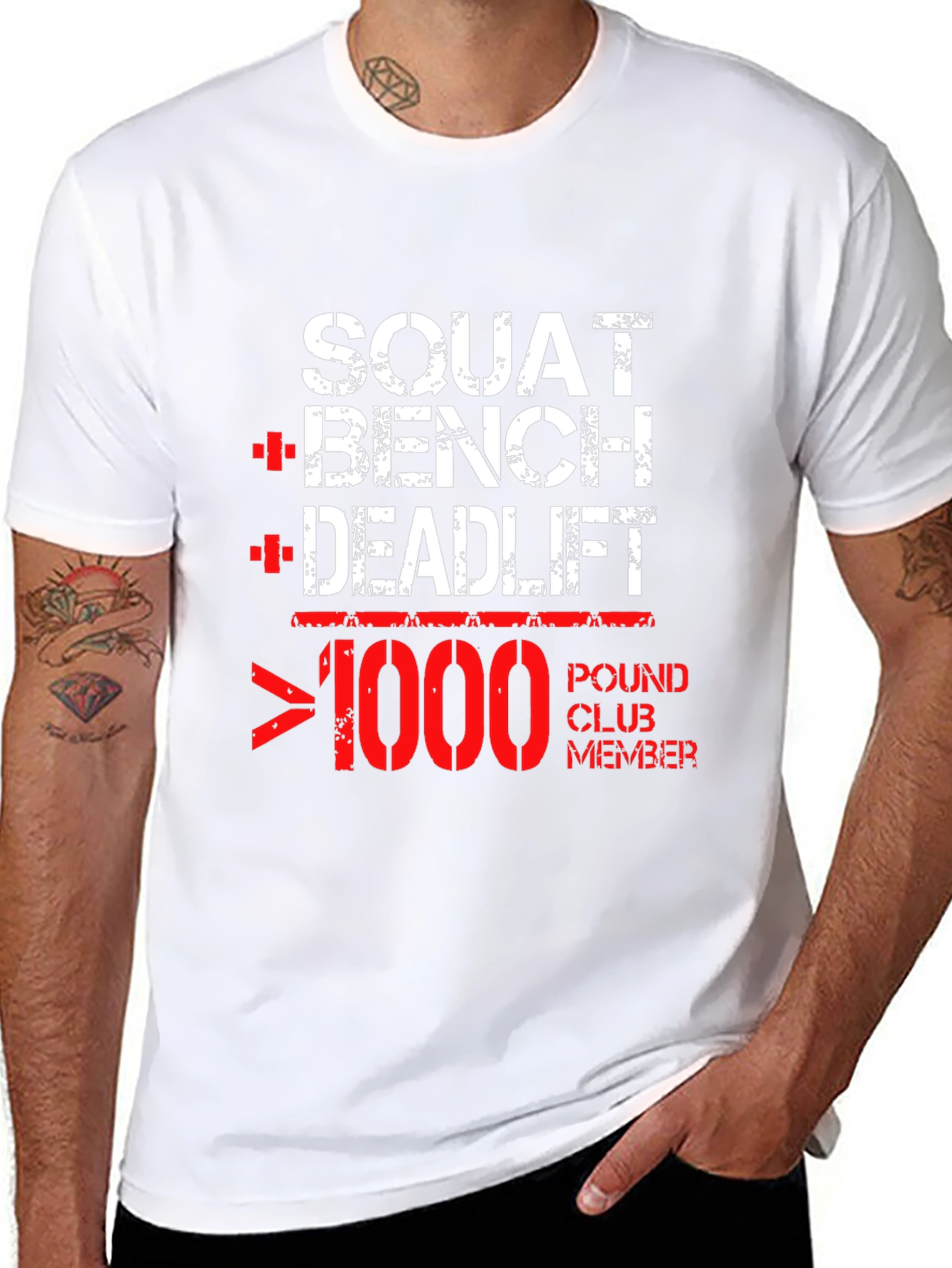 Squat Bench Deadlift 1000 Pound Club T-Shirt