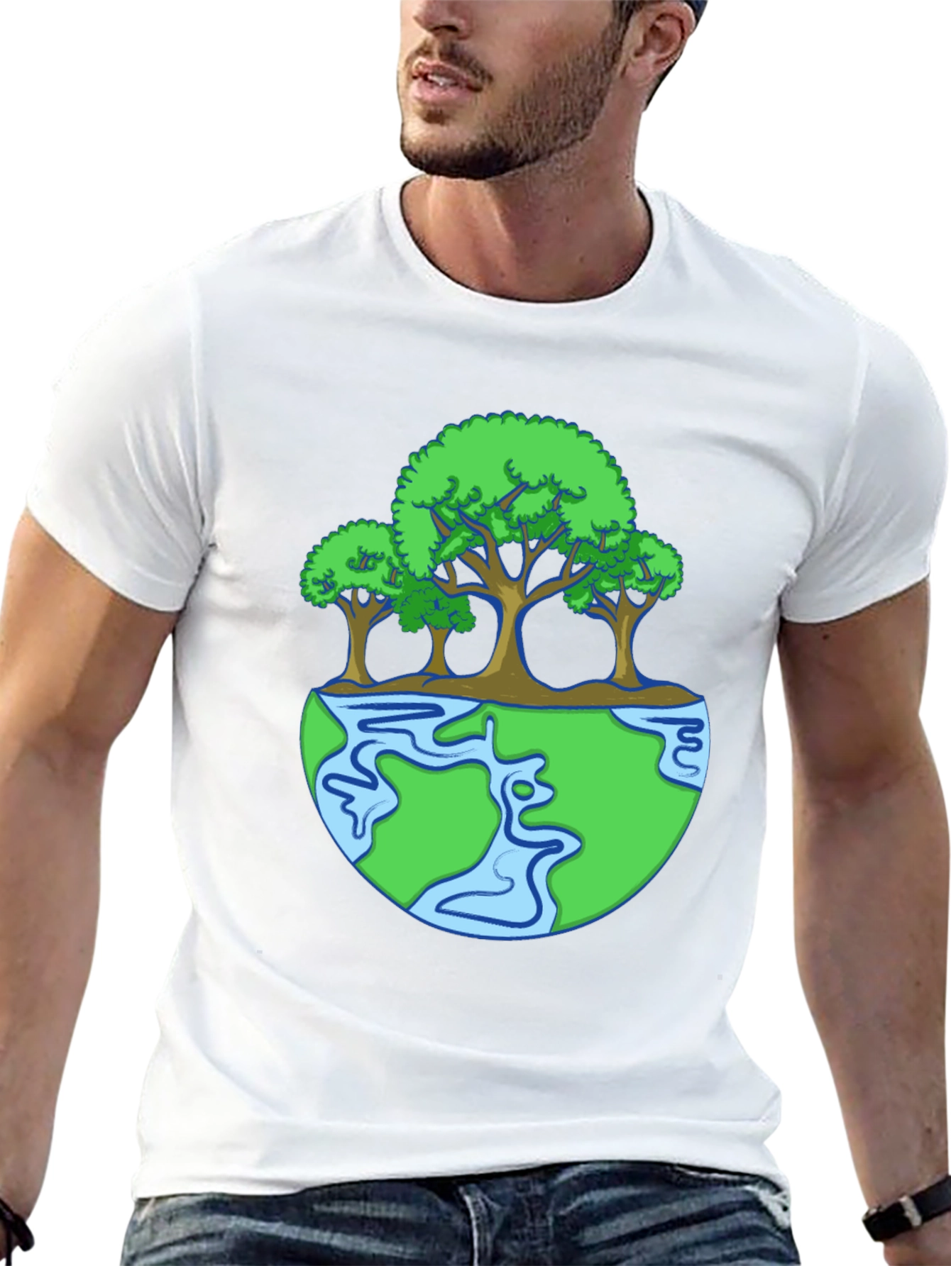 Earth Trees Graphic T-Shirt