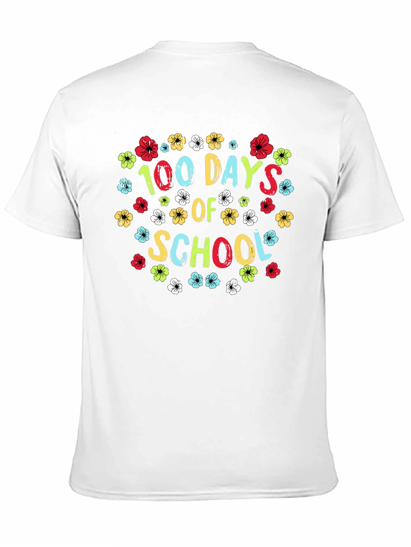 100 Days of School Floral Graphic T-Shirt