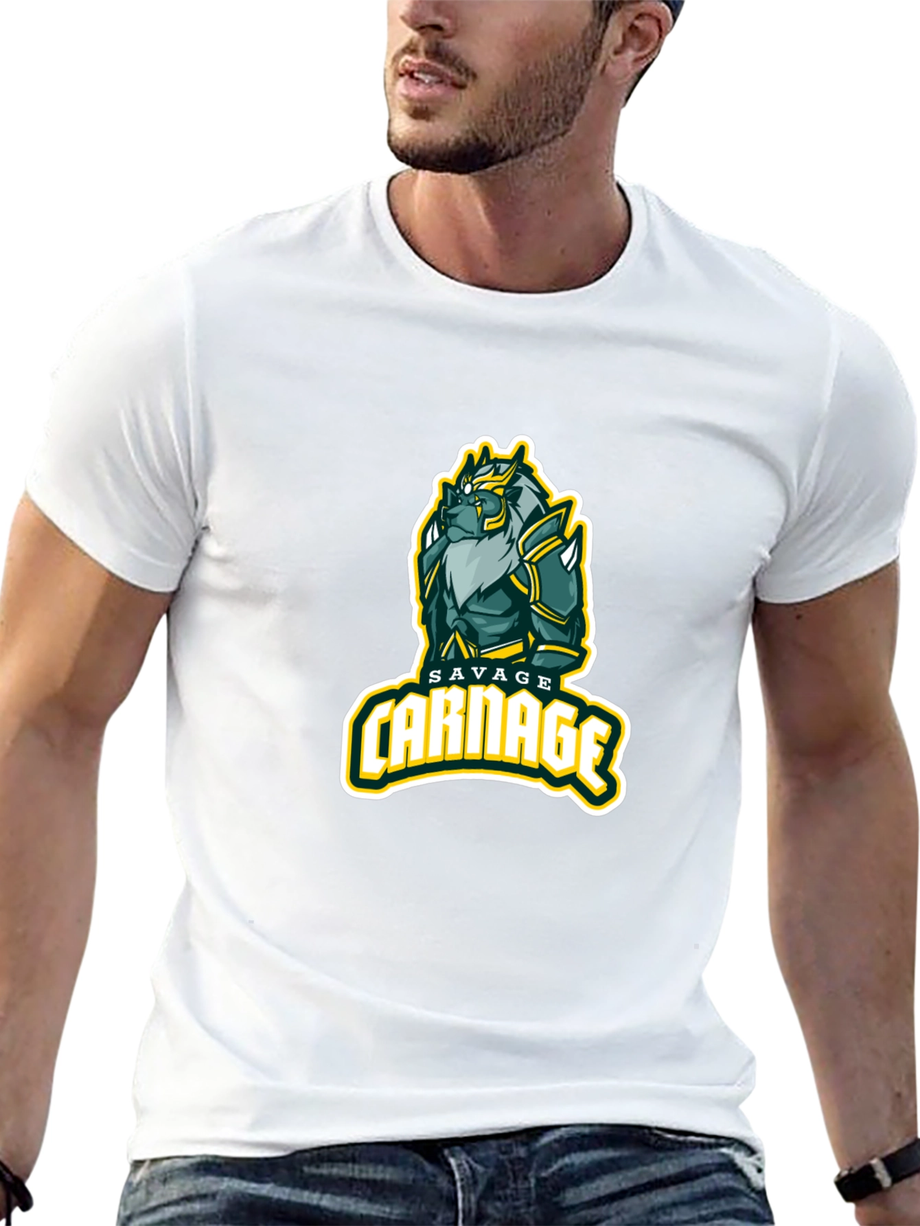 Savage Carnage Graphic Tee - Black Cotton Comfort
