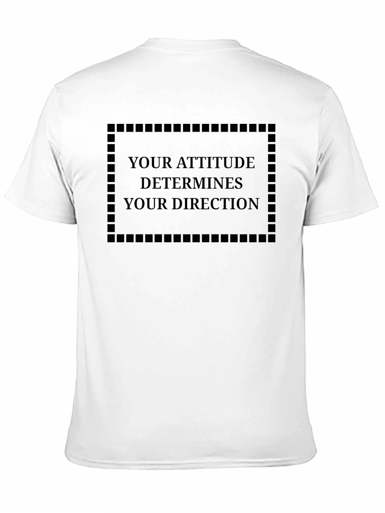 Motivational Black T-Shirt - Attitude Determines Direction