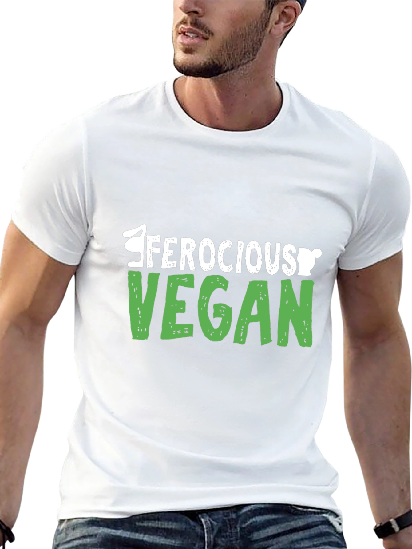 Ferocious Vegan Graphic T-Shirt - Black Cotton Tee