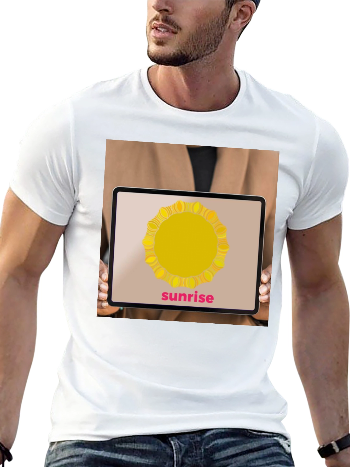 Sunrise Graphic T-Shirt - Stylish Black Tee