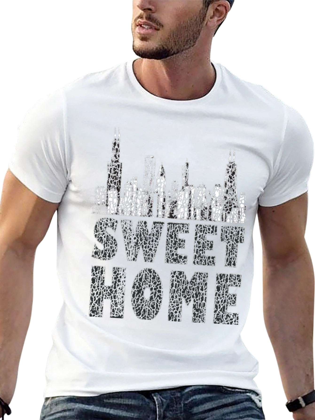 Sweet Home Chicago Graphic Tee - Black