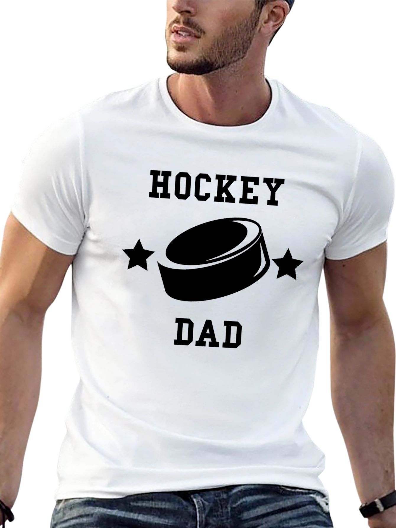 Hockey Dad Graphic T-Shirt - Black