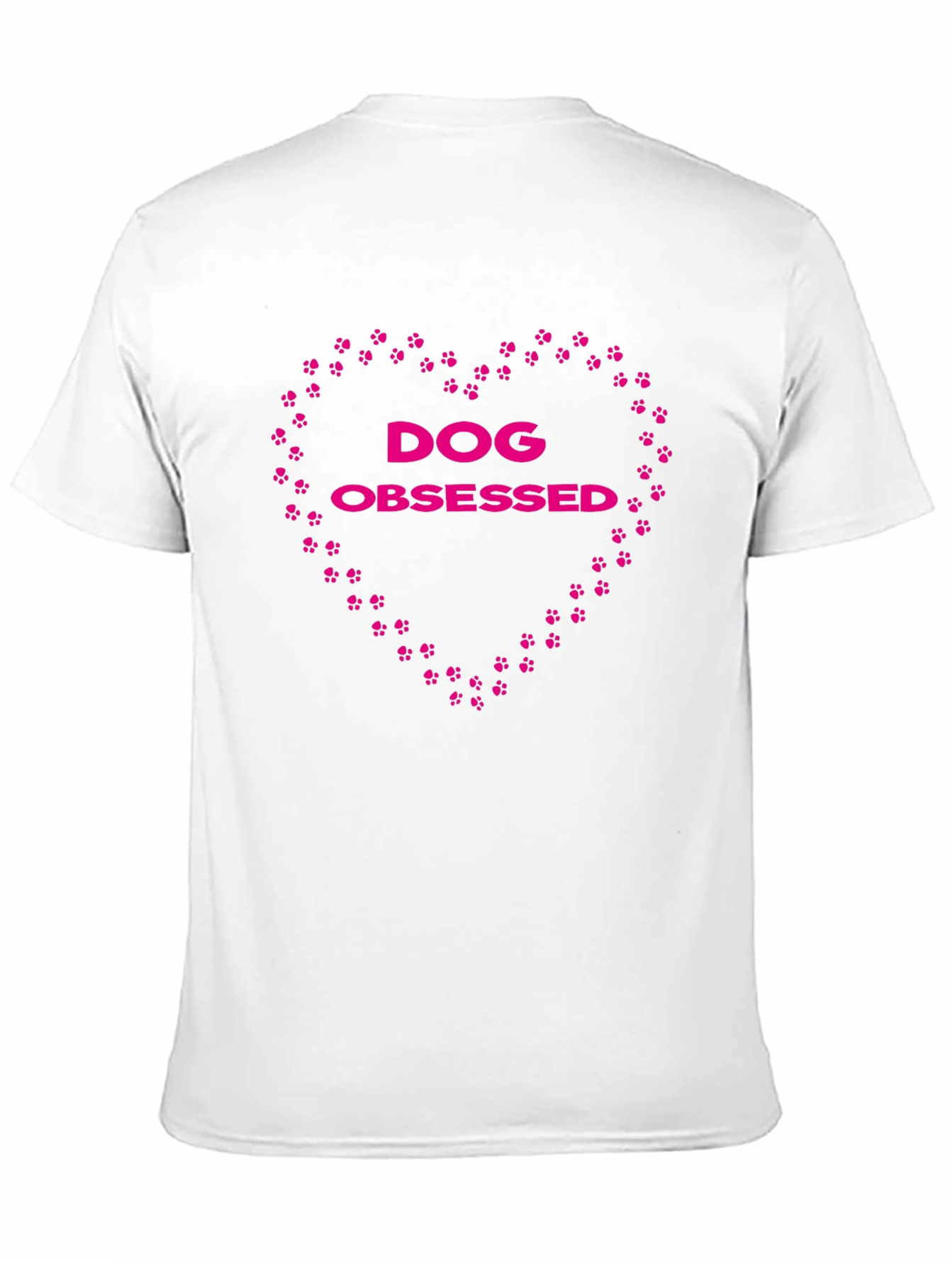 Dog Obsessed Paw Print Heart Graphic Tee