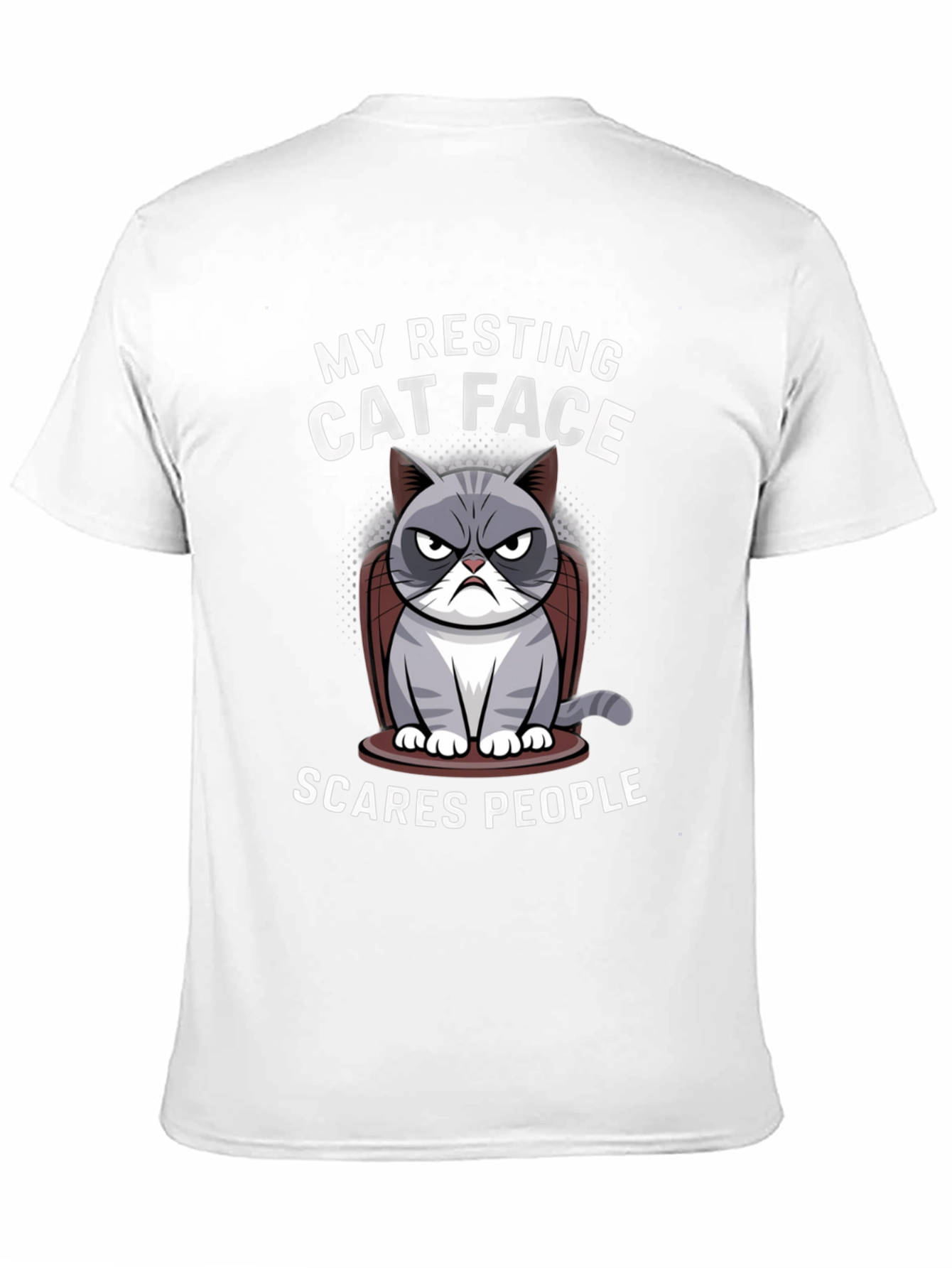 Grumpy Cat Face T-Shirt - Funny Novelty Tee
