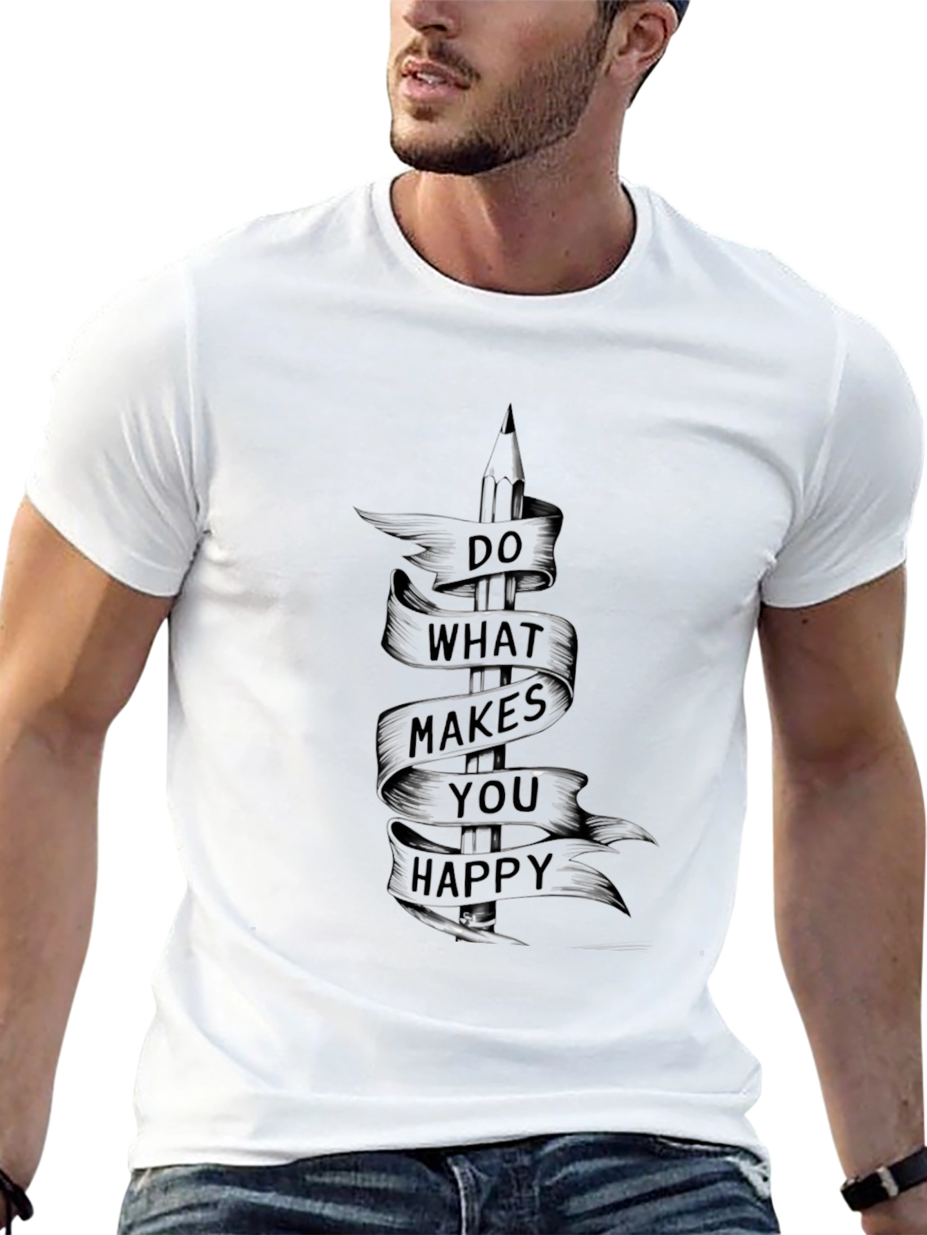 Inspirational Graphic Tee - Do What Makes You Happy