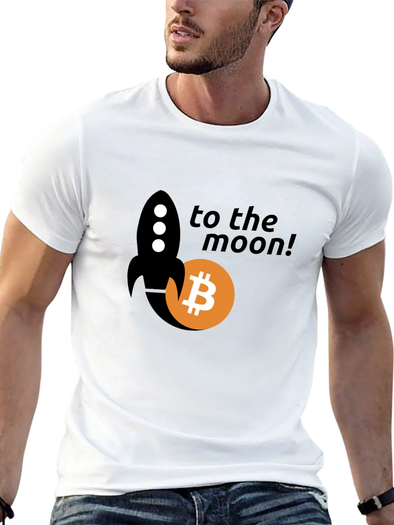 Bitcoin To The Moon Black T-Shirt