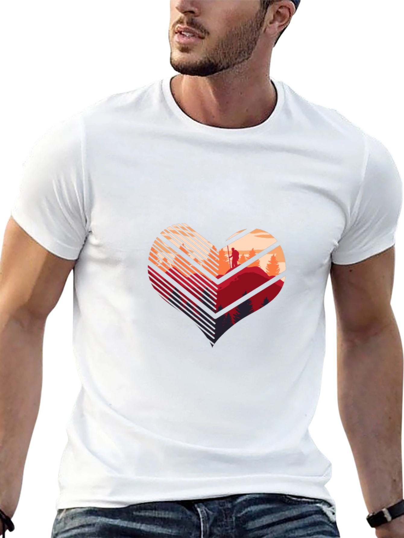 Heart Hiker Graphic Tee - Adventure Awaits!