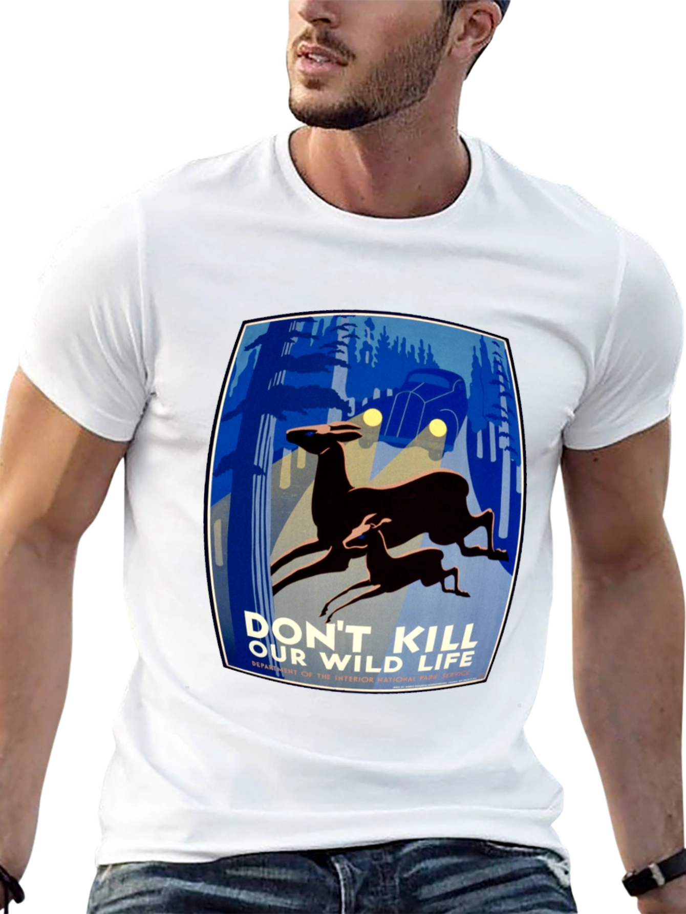 Retro Wildlife T-Shirt - Protect Our Wild Life
